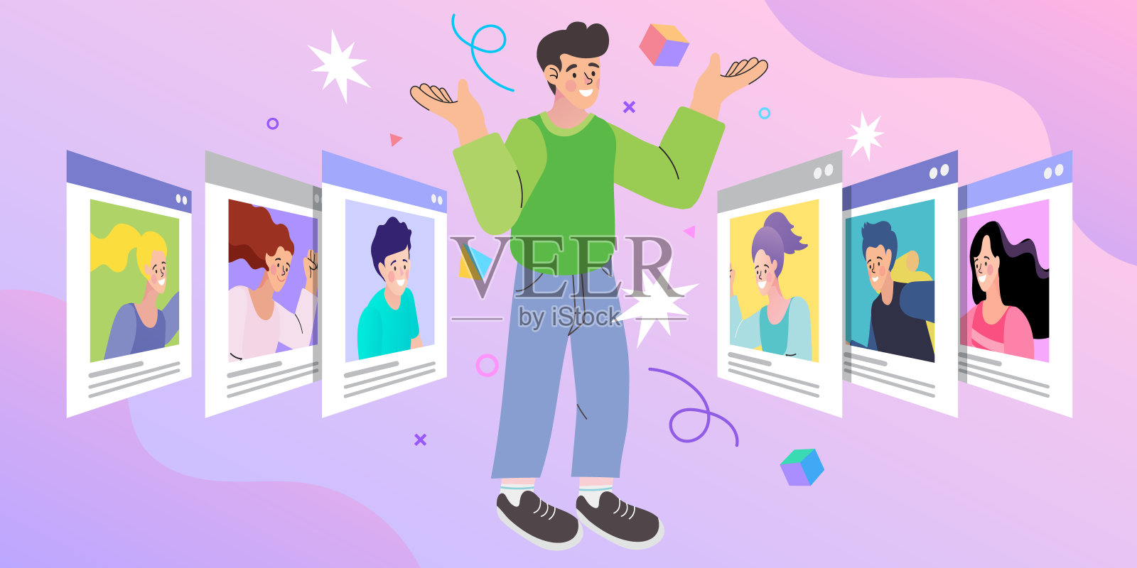 选择最好的求职者。人力资源网站横幅或登陆页。平面向量插图。插画图片素材