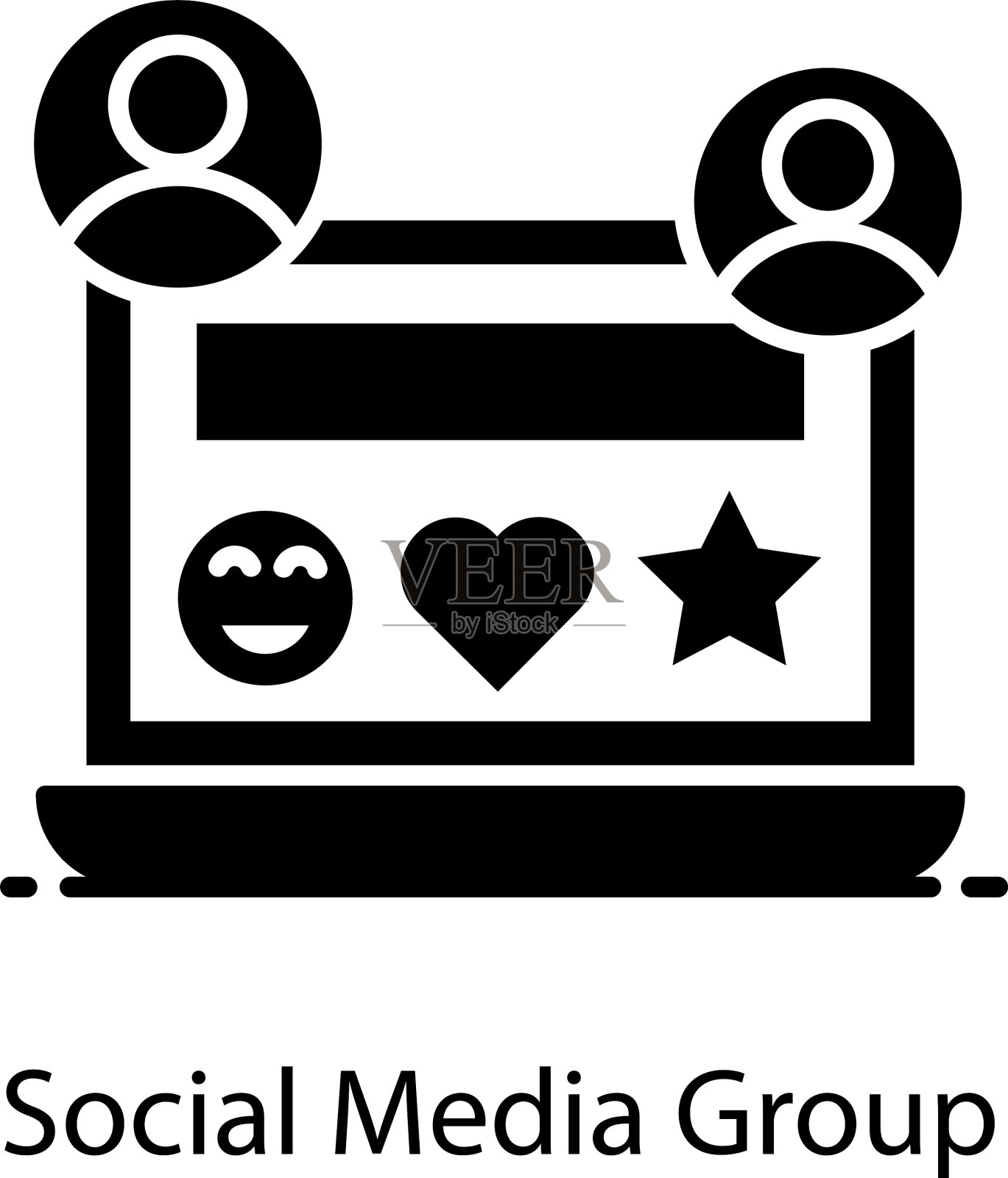 社会媒体集团图标素材