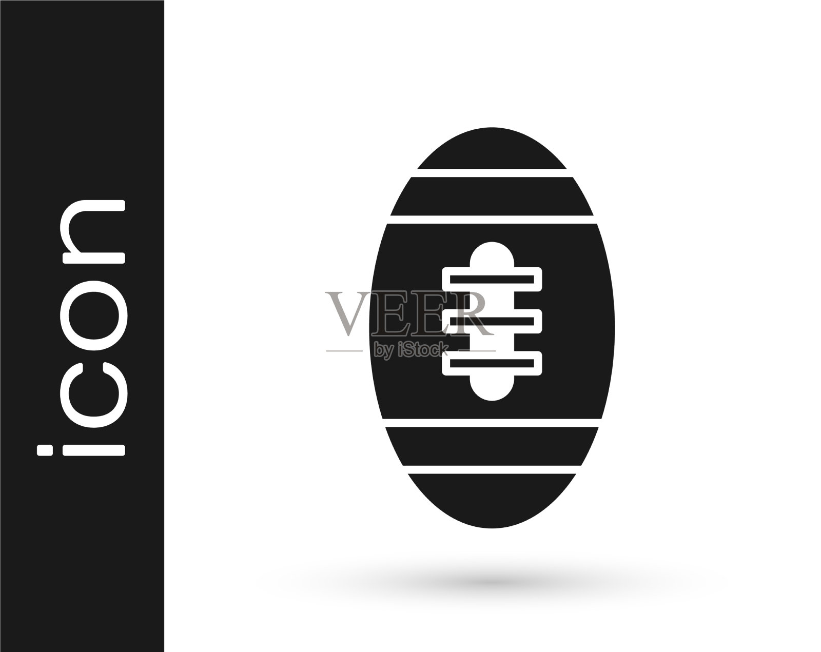 美国黑人橄榄球偶像孤立了图标素材