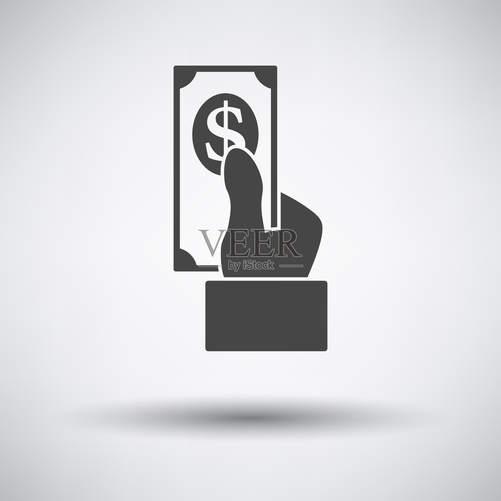 手持美元钞票图标插画图片素材