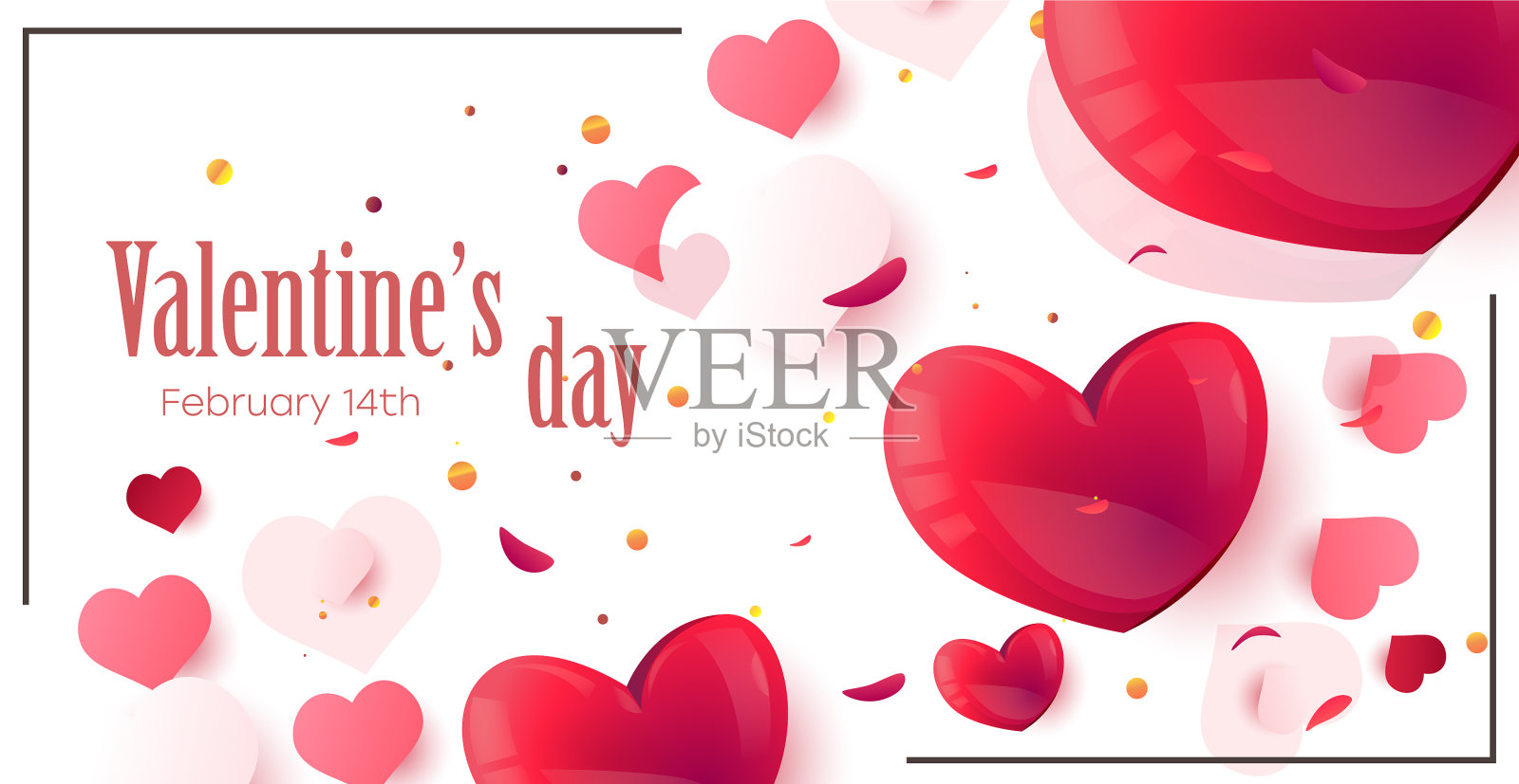 节日背景与情人节横幅插画图片素材