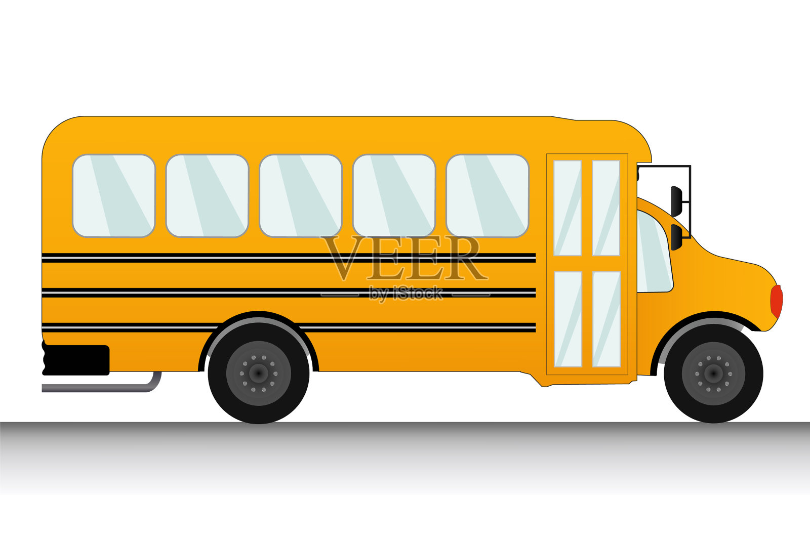 停止了校车插画图片素材