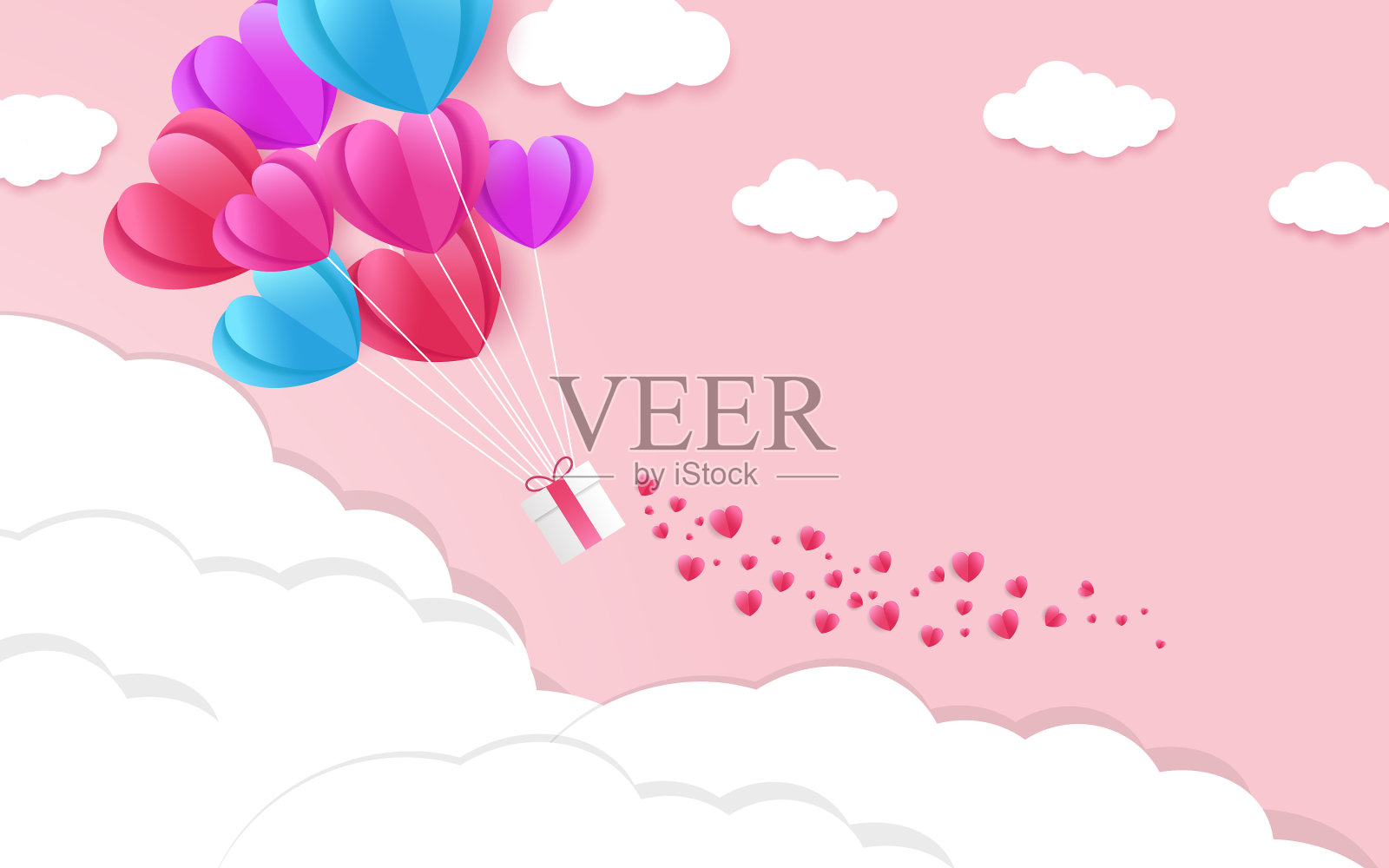 用心去爱和情人节插画图片素材