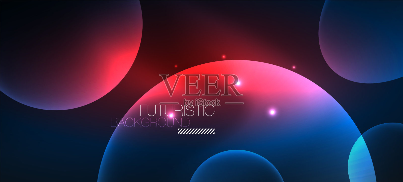 霓虹椭圆抽象背景闪亮明亮插画图片素材