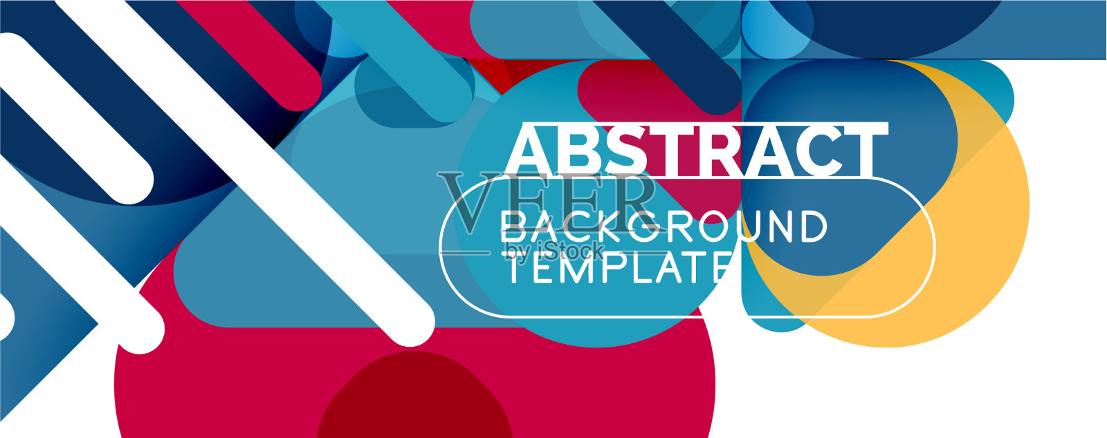 现代几何圆形和动态线条插画图片素材