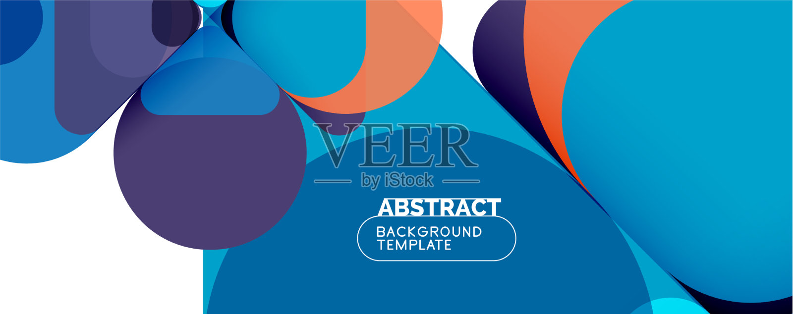 平面的几何圆形形状和动态的线条插画图片素材