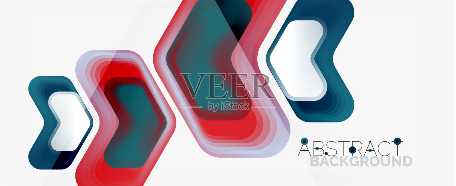 三维箭头几何构成抽象插画图片素材