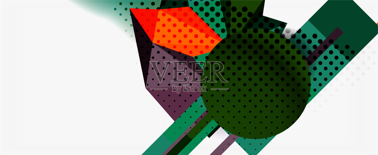 新潮的3d几何构图设计模板插画图片素材