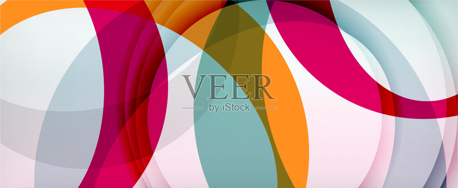 环形几何形状o字母重复插画图片素材