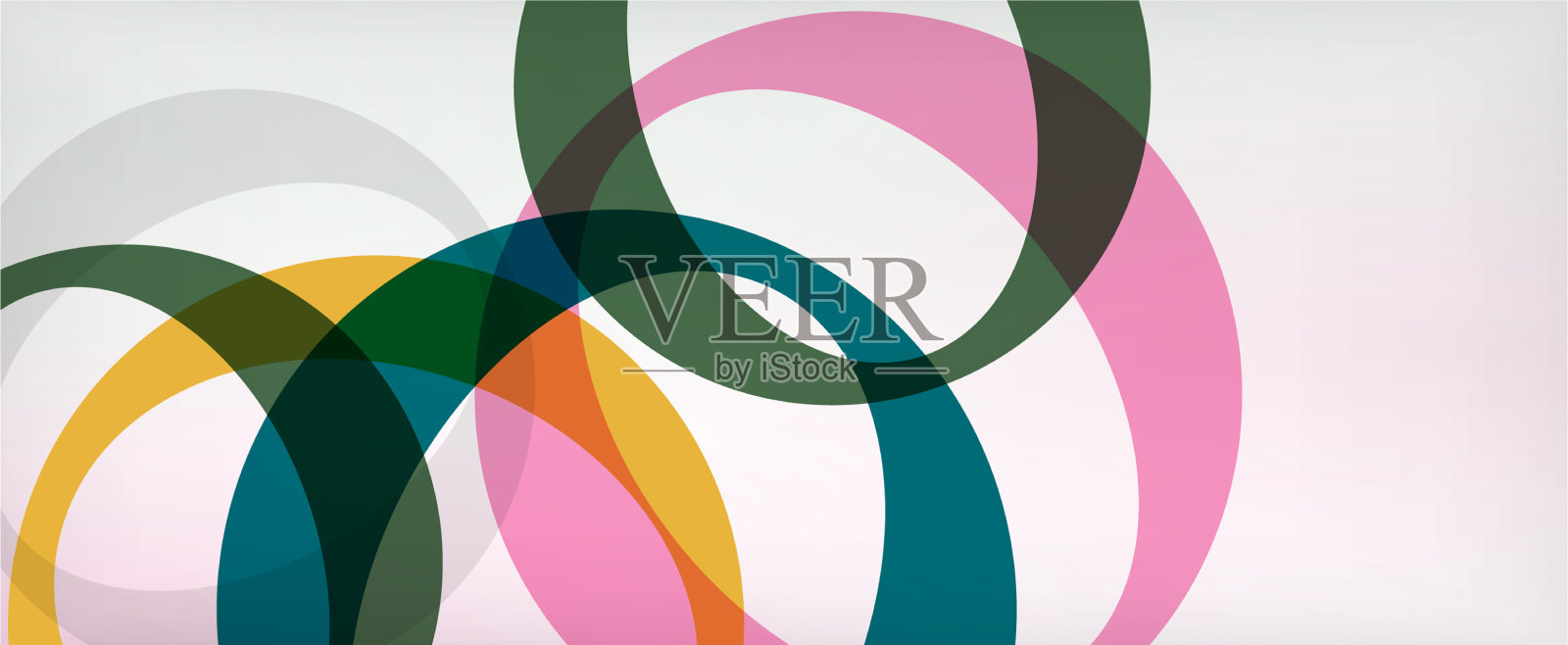 环形几何形状o字母重复插画图片素材