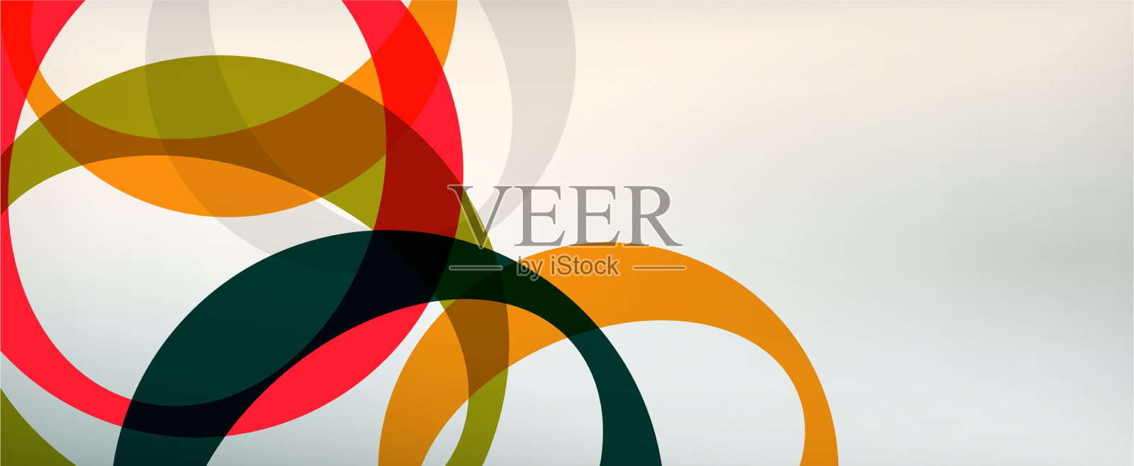 环形几何形状o字母重复插画图片素材