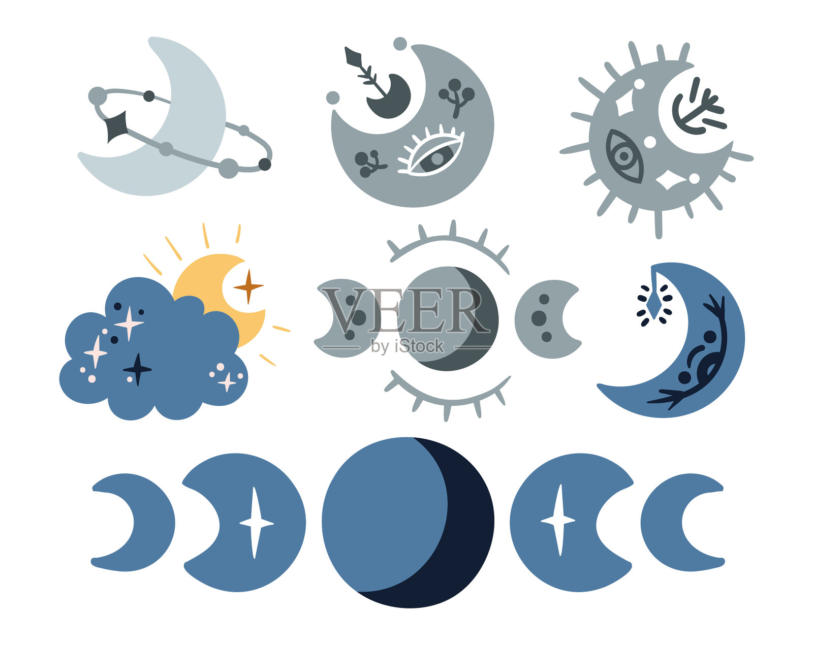 卡通天体孤立的孩子clipart插画图片素材