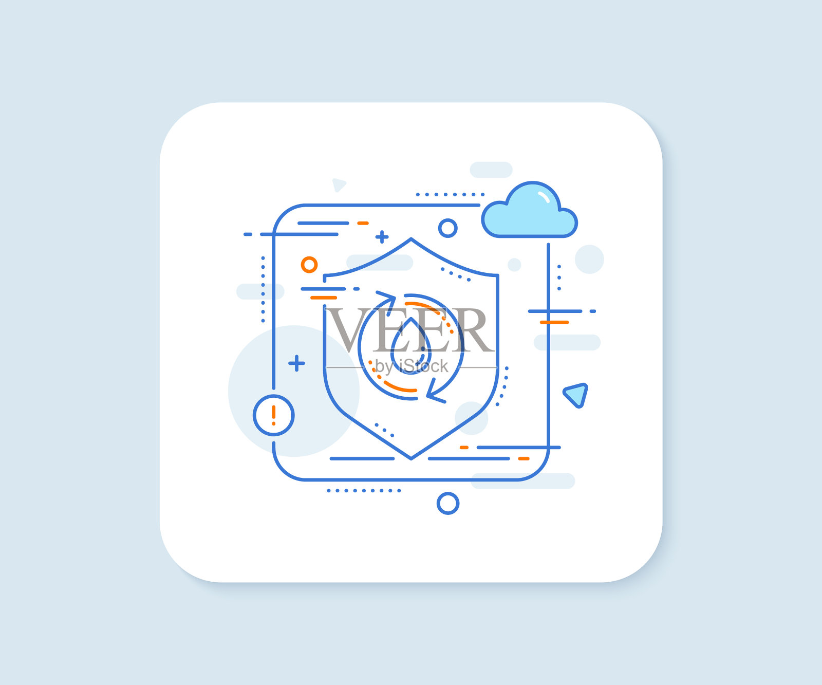 水滴线图标循环使用干净的水标志插画图片素材