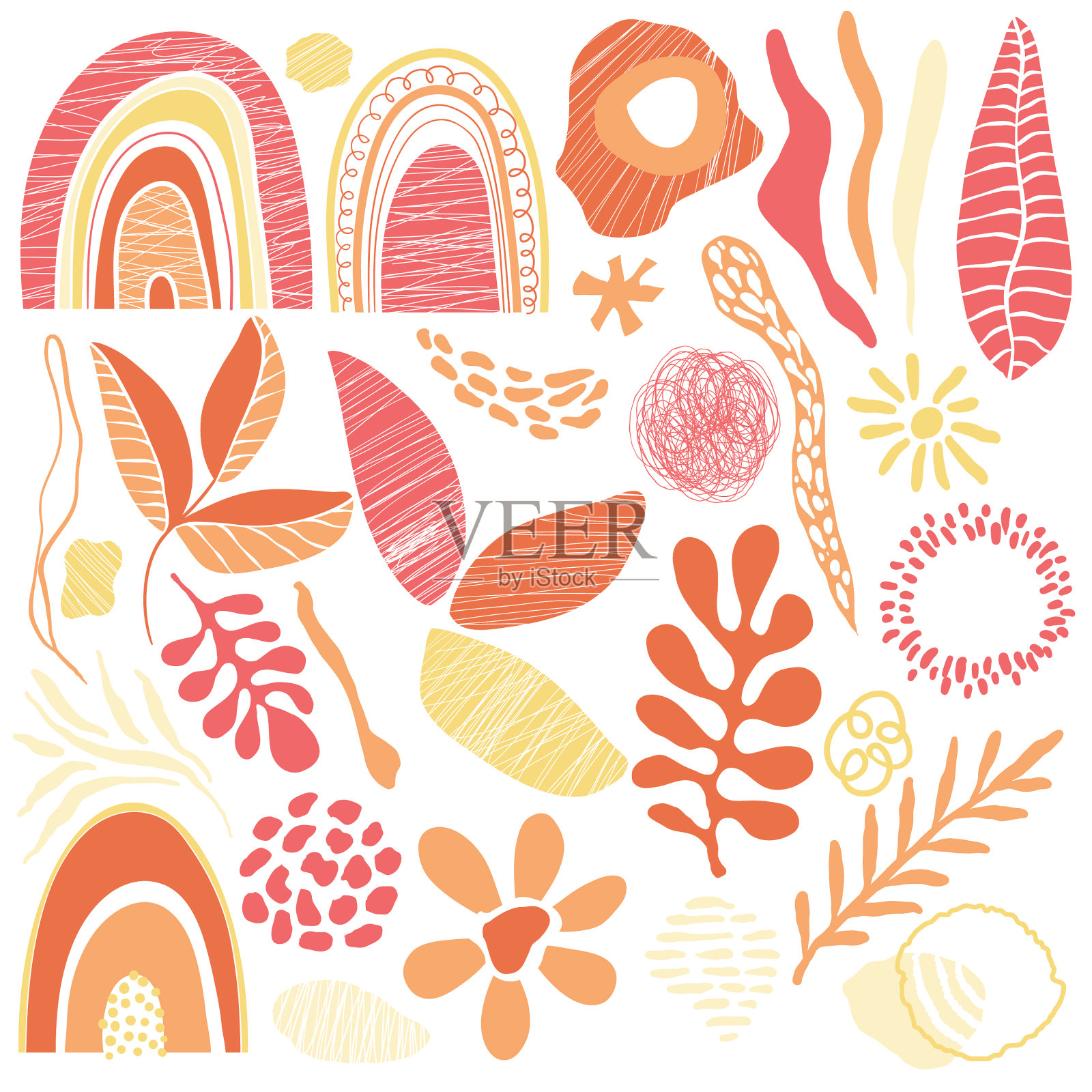 神奇的植物插画图片素材