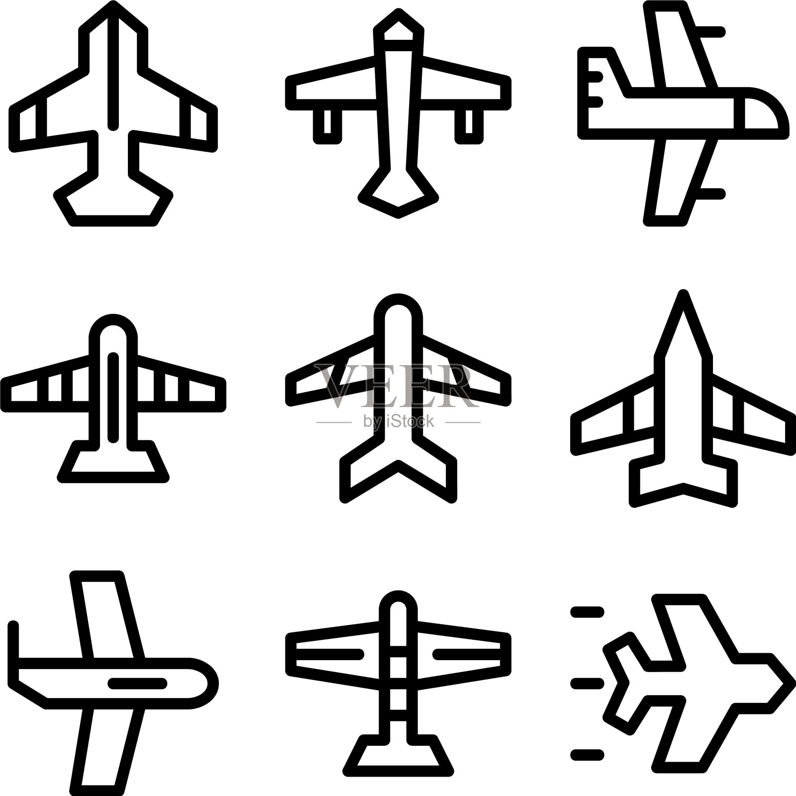 飞机图标或标志孤立标志符号图标素材