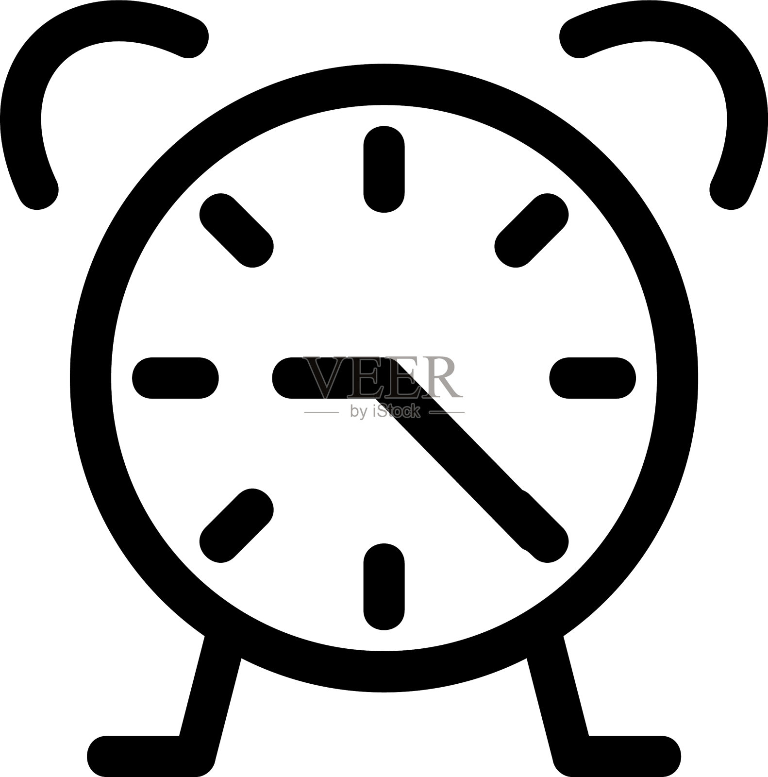 闹钟图标或标志孤立标志符号插画图片素材