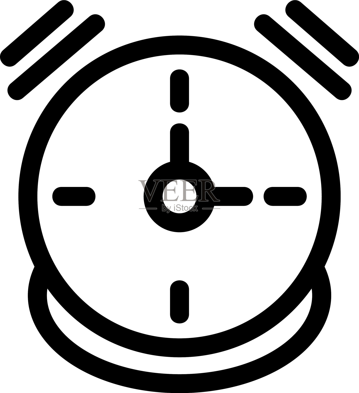 闹钟图标或标志孤立标志符号插画图片素材