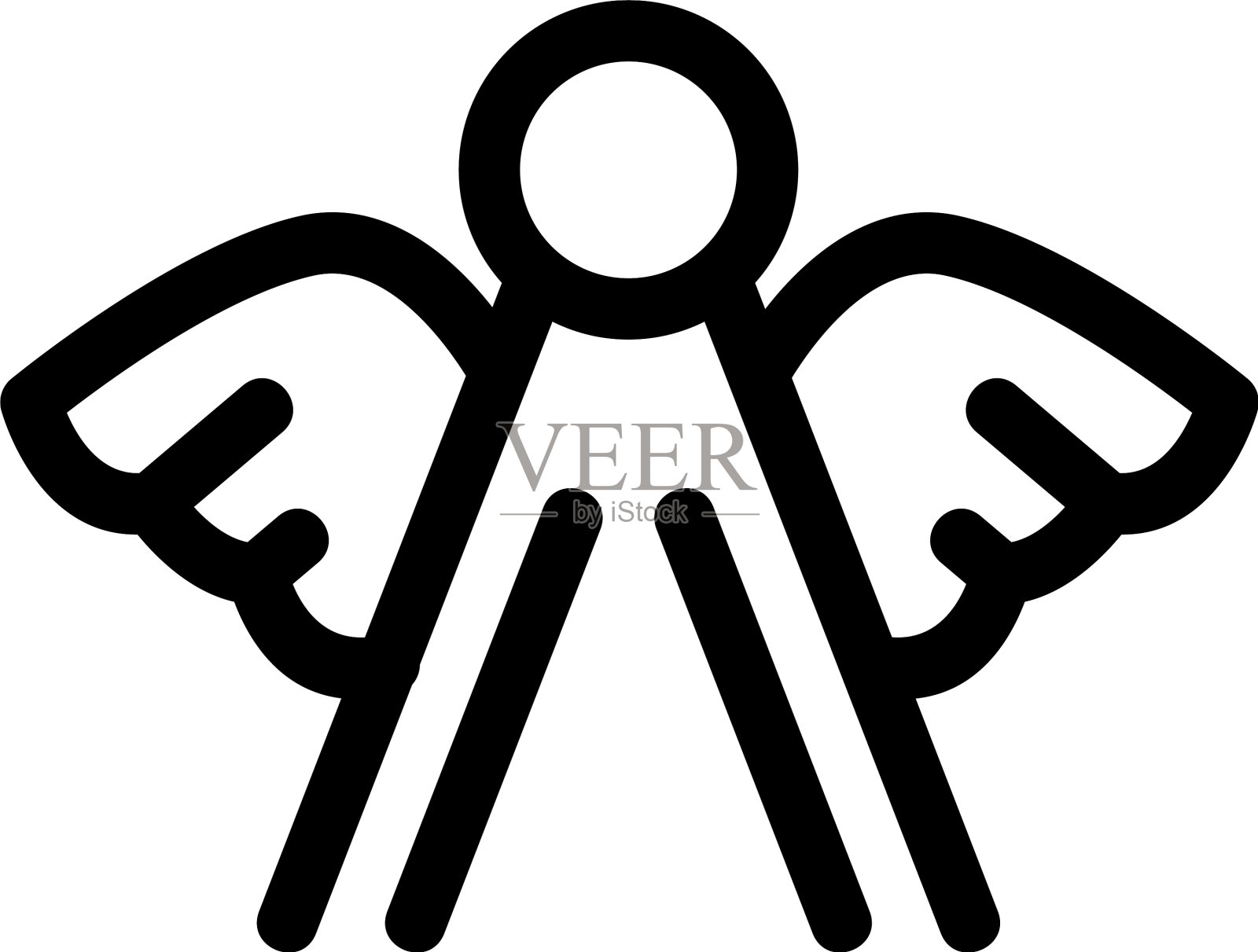 天使图标或标志孤立符号符号插画图片素材