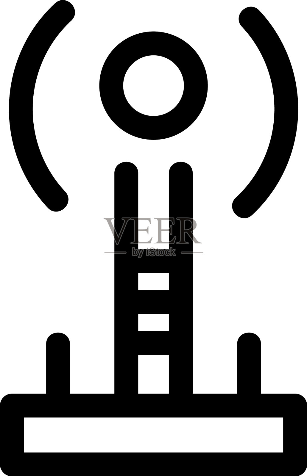 天线图标或标志孤立标志符号设计元素图片