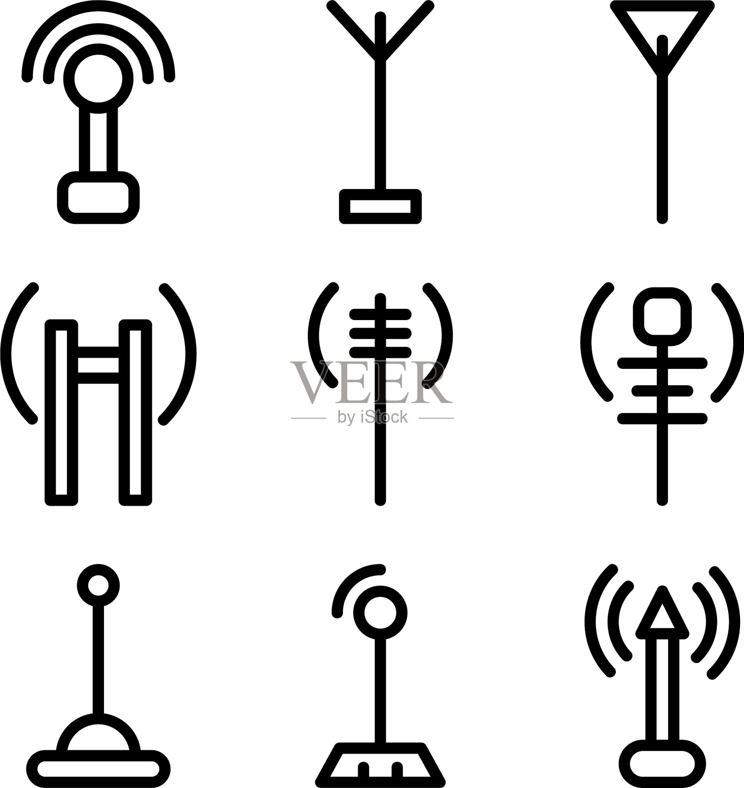 天线图标或标志孤立标志符号图标素材
