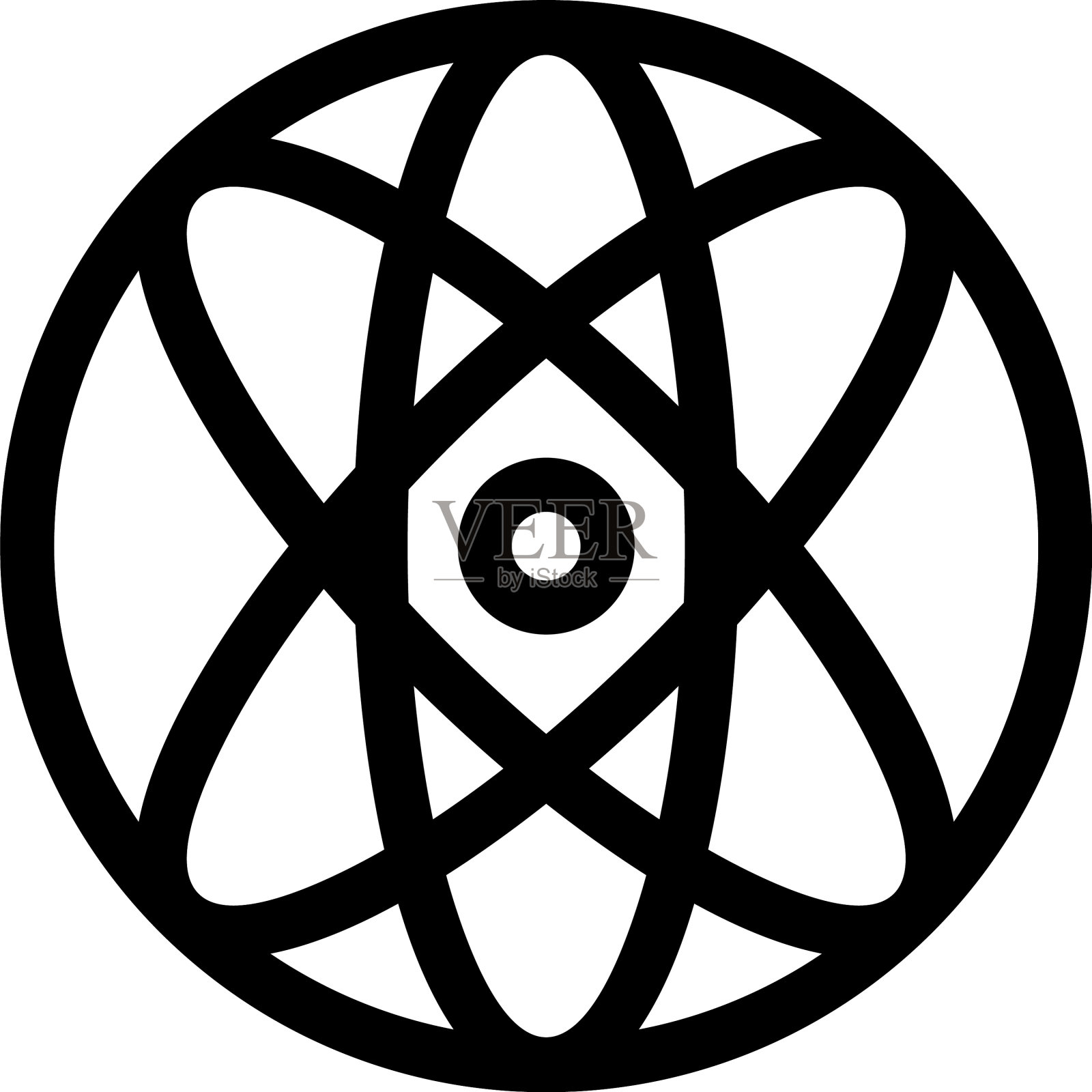 原子图标或标志孤立符号符号插画图片素材