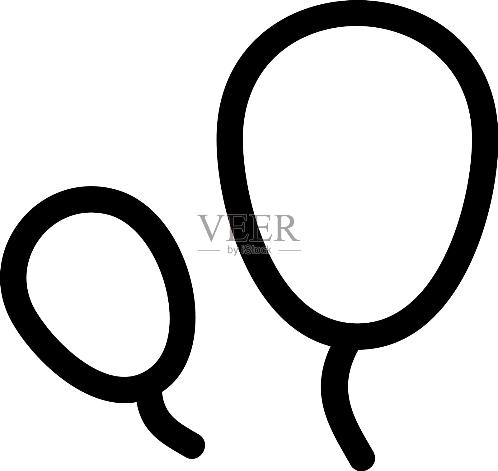 气球图标或标志孤立标志符号插画图片素材