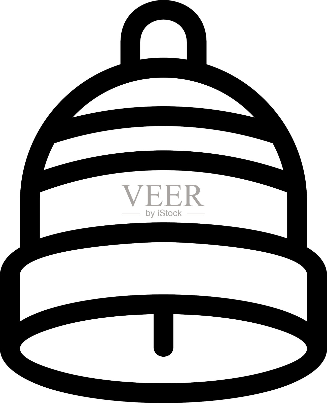 钟形标志或孤立标志符号插画图片素材