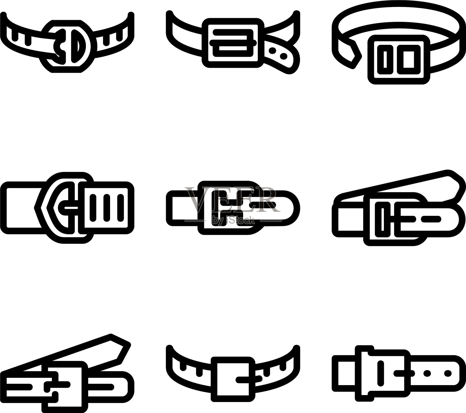 皮带图标或标志孤立标志符号插画图片素材