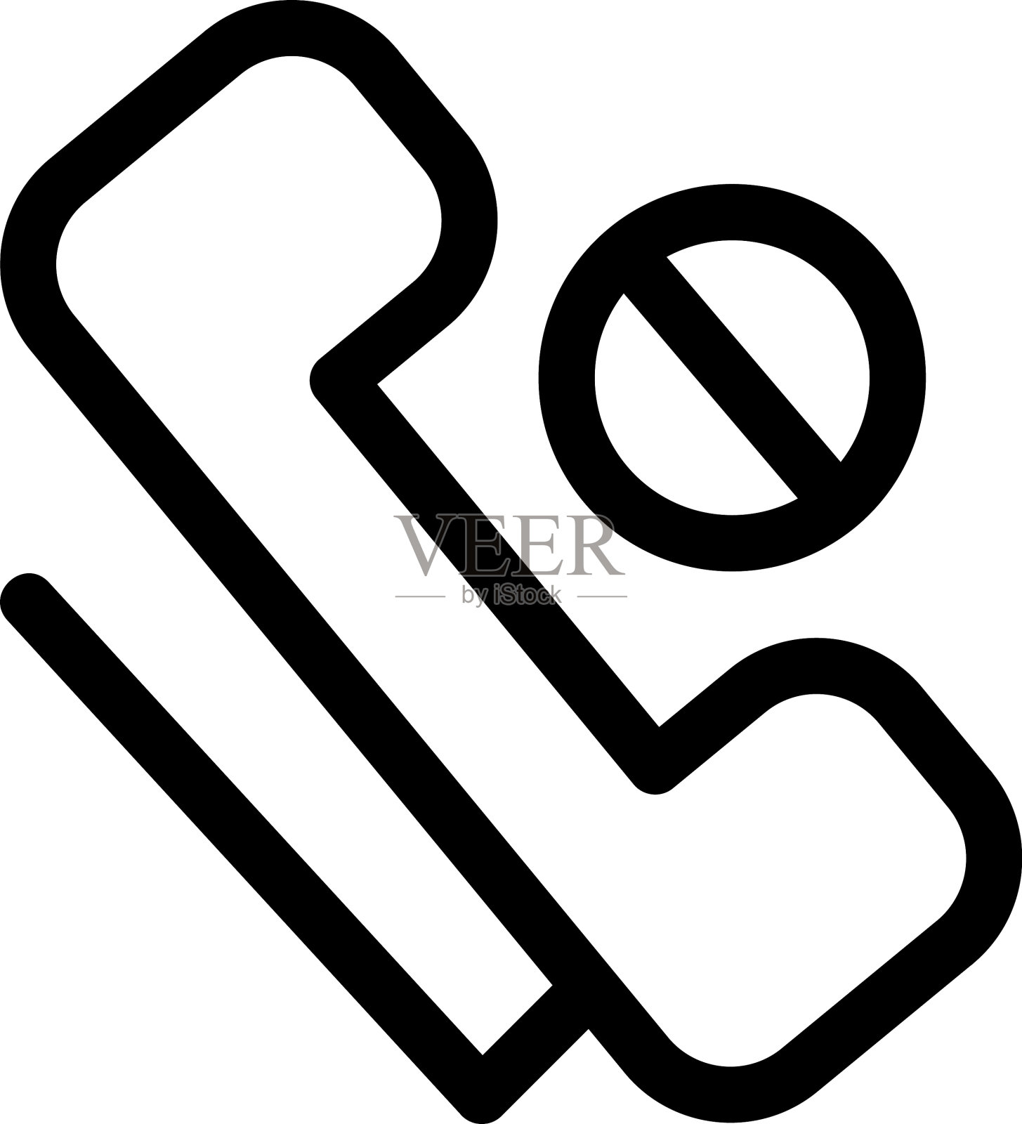 阻塞呼叫图标或标志孤立的标志符号图标素材