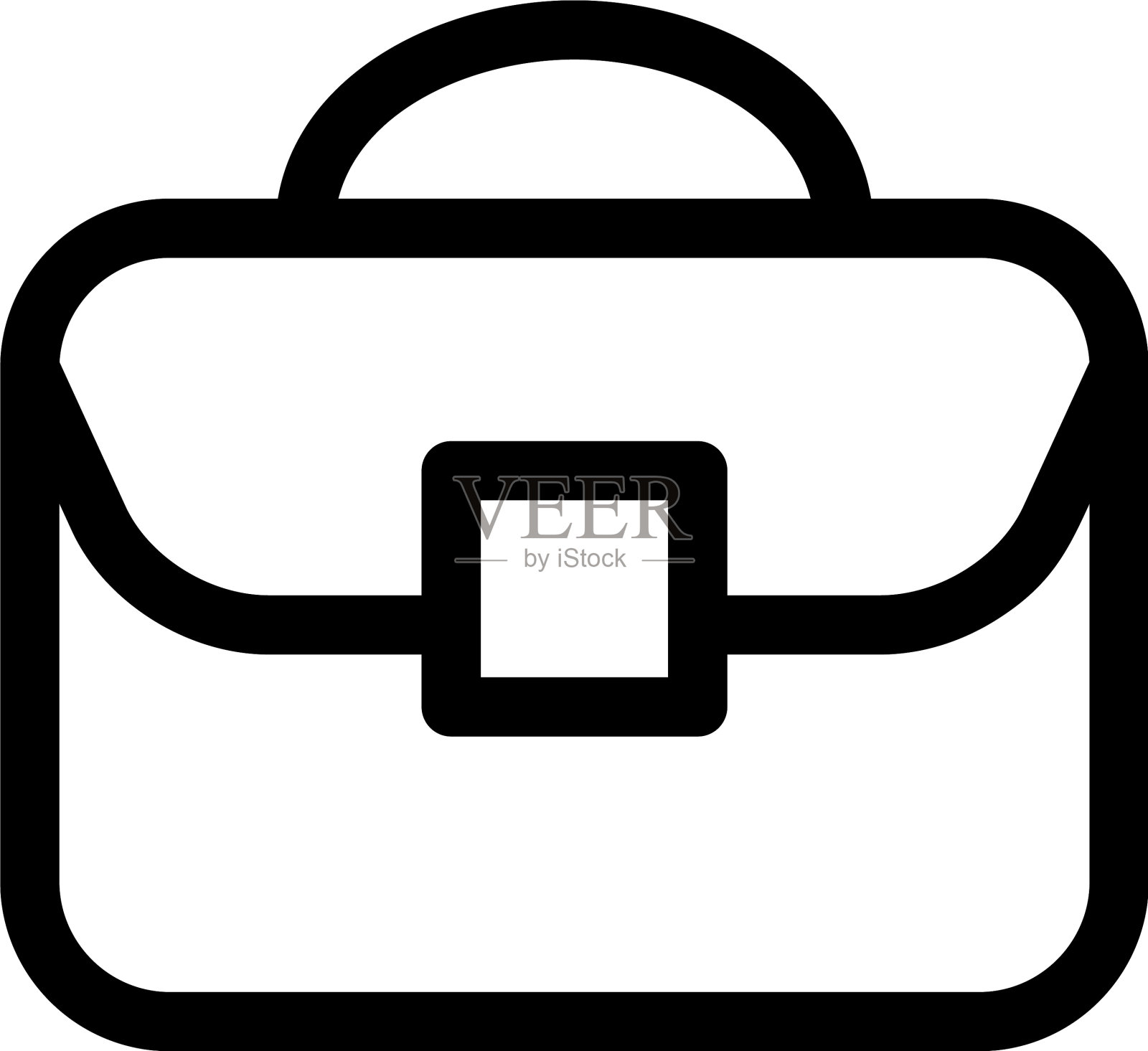 公文包图标或标志孤立标志符号插画图片素材