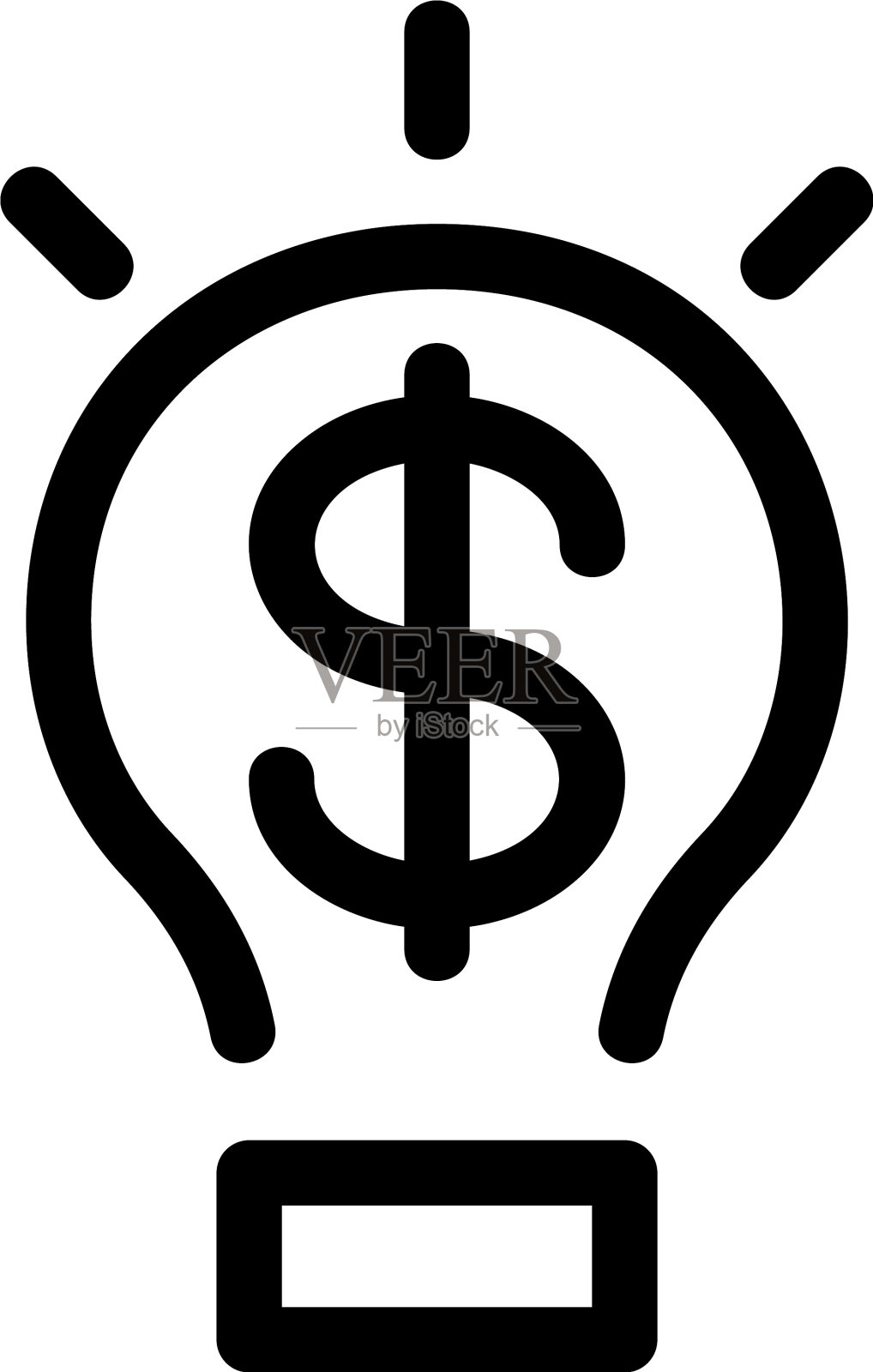 灯泡图标或标志孤立标志符号插画图片素材