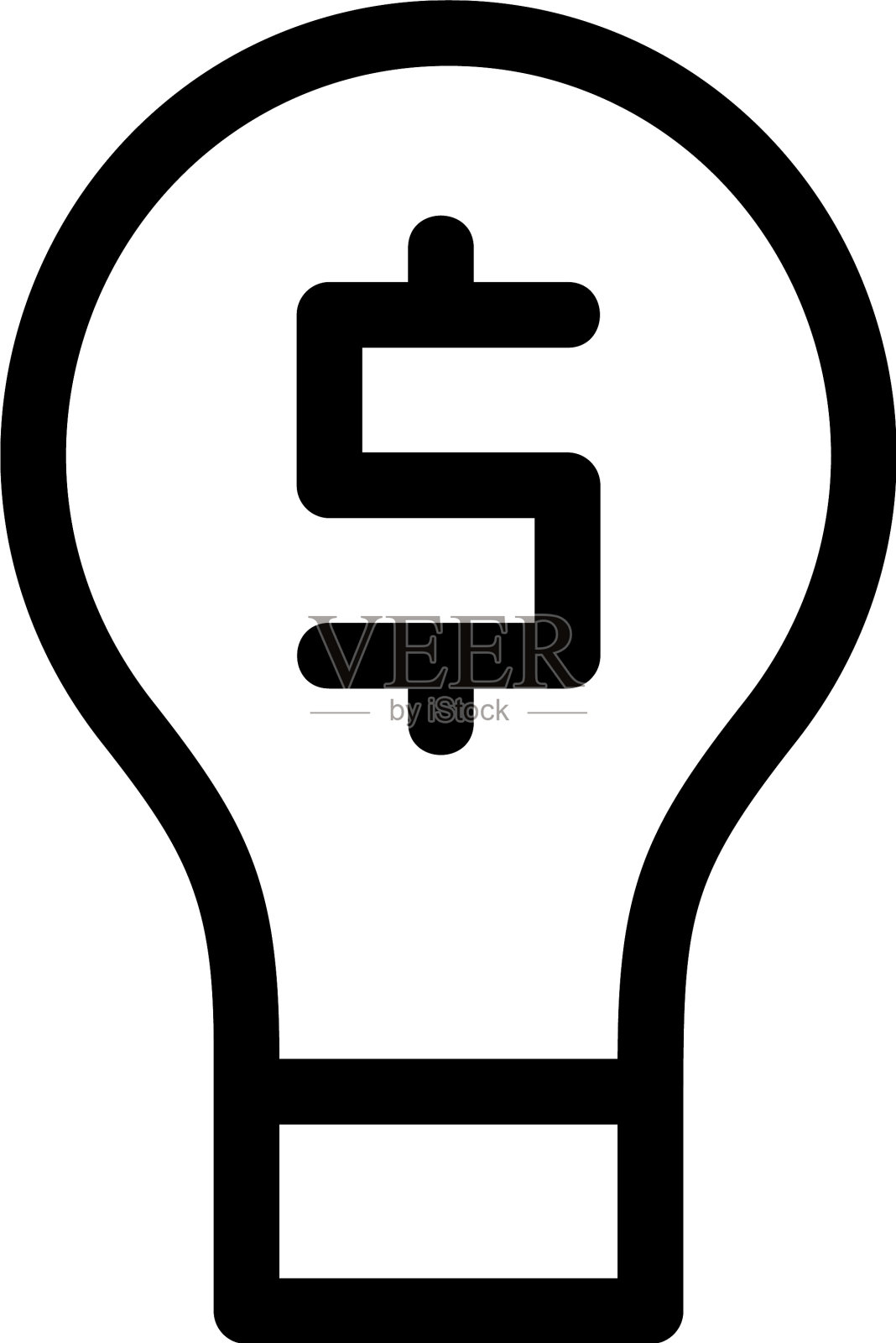 灯泡图标或标志孤立标志符号插画图片素材