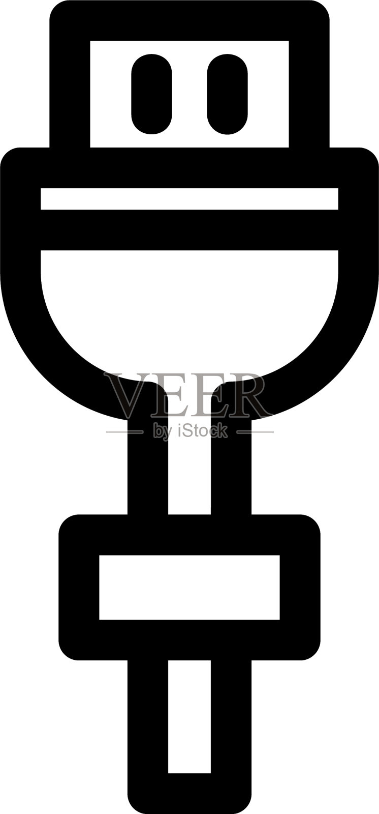 电缆数据图标或标志孤立符号符号插画图片素材