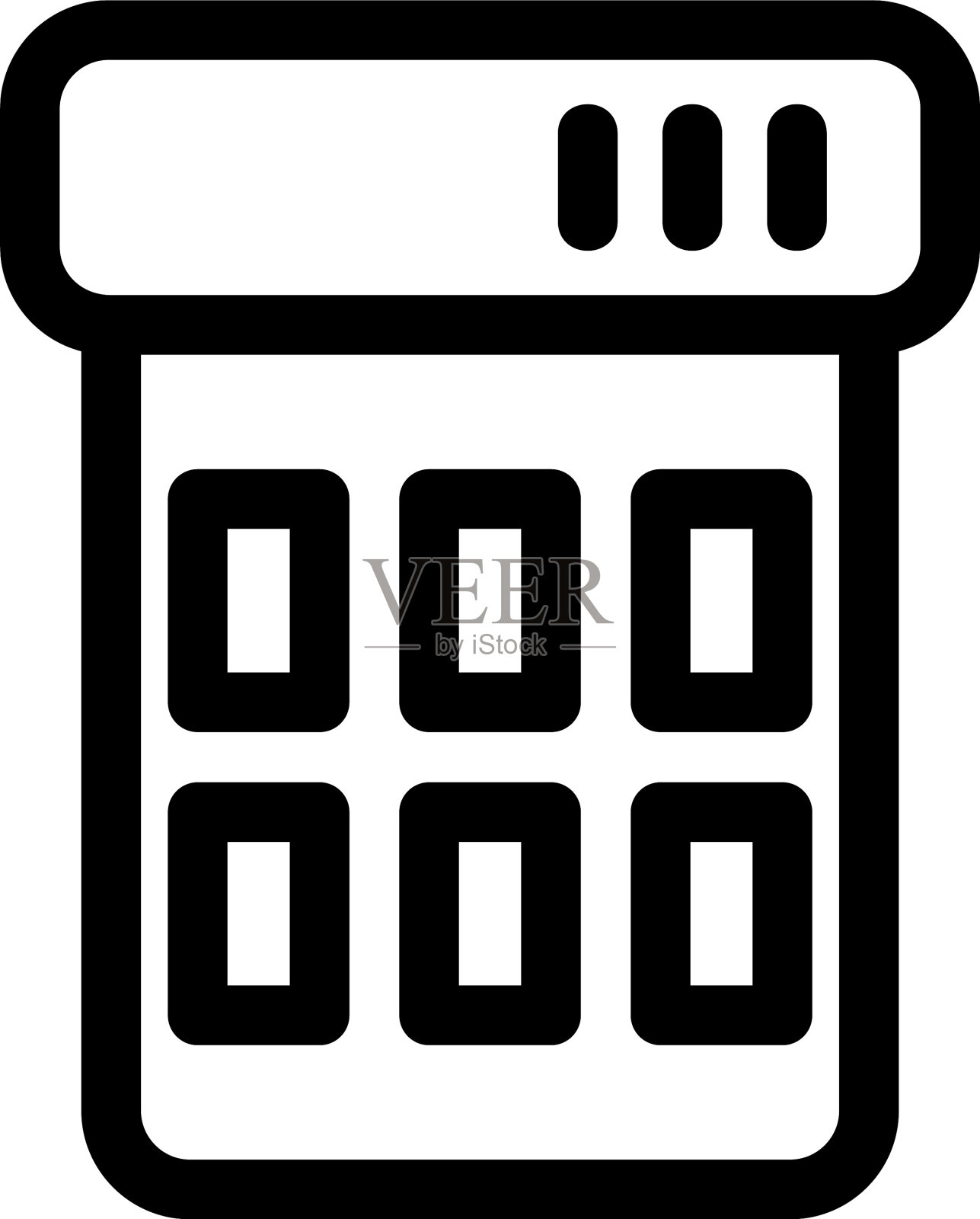 计算器图标或标志孤立符号符号图标素材