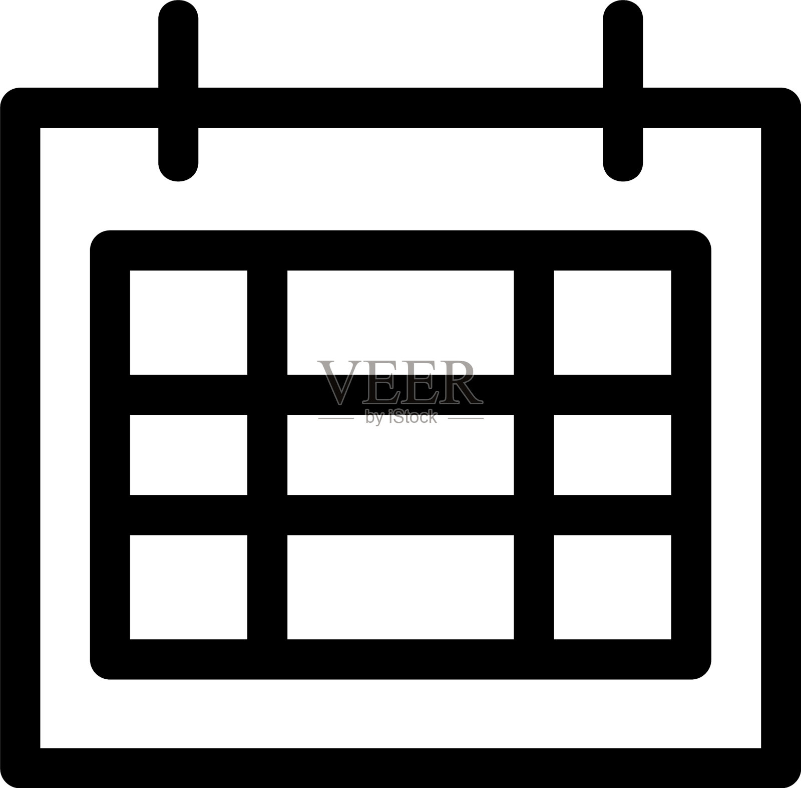 日历图标或标志孤立符号符号插画图片素材