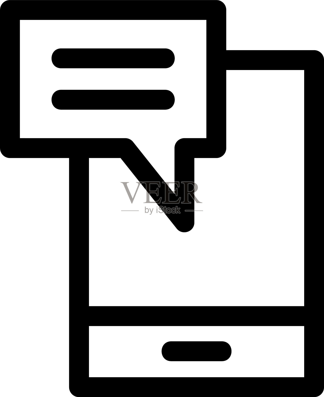 聊天图标或标志孤立符号符号插画图片素材