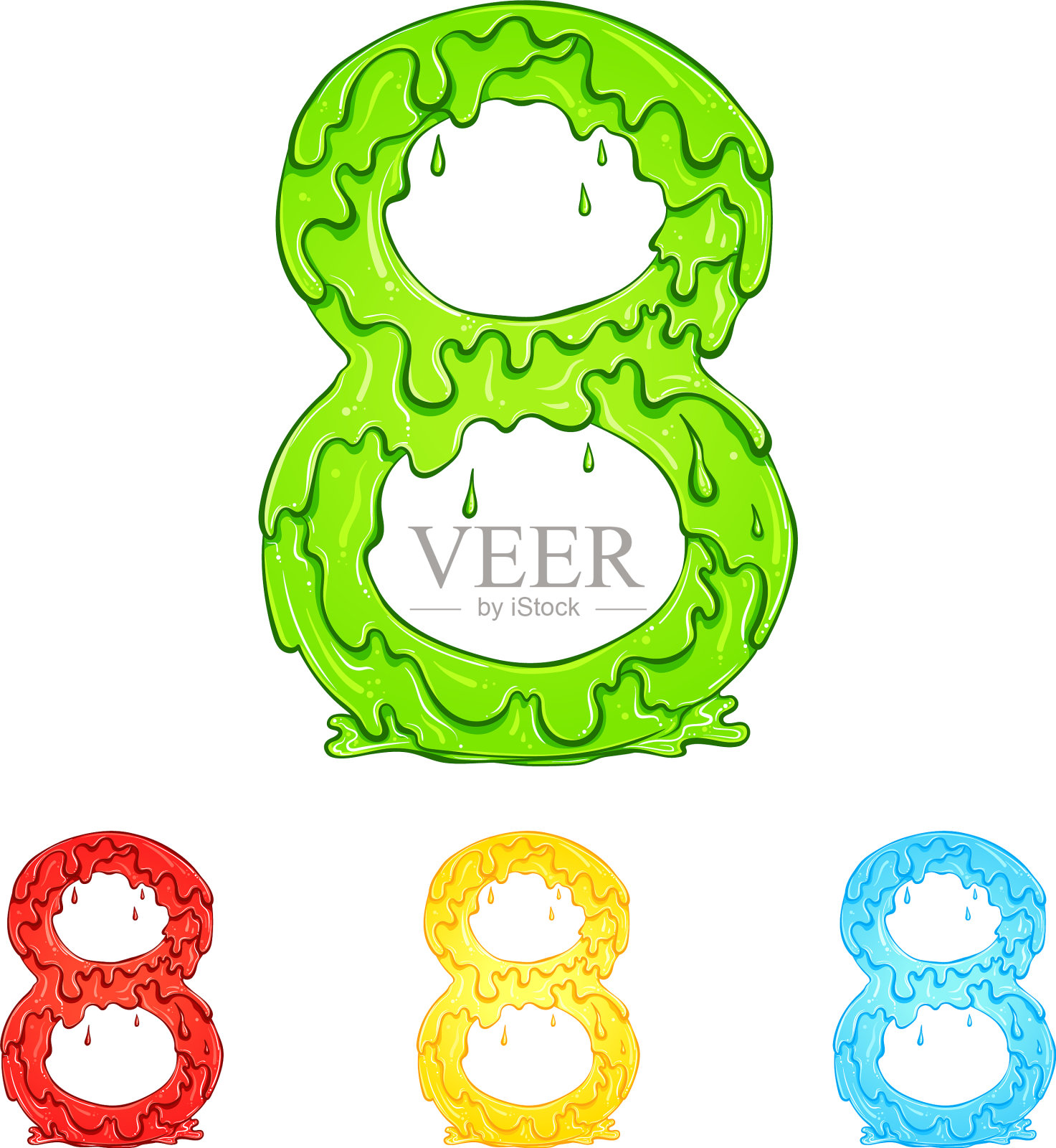 8号流滴颜色插画图片素材