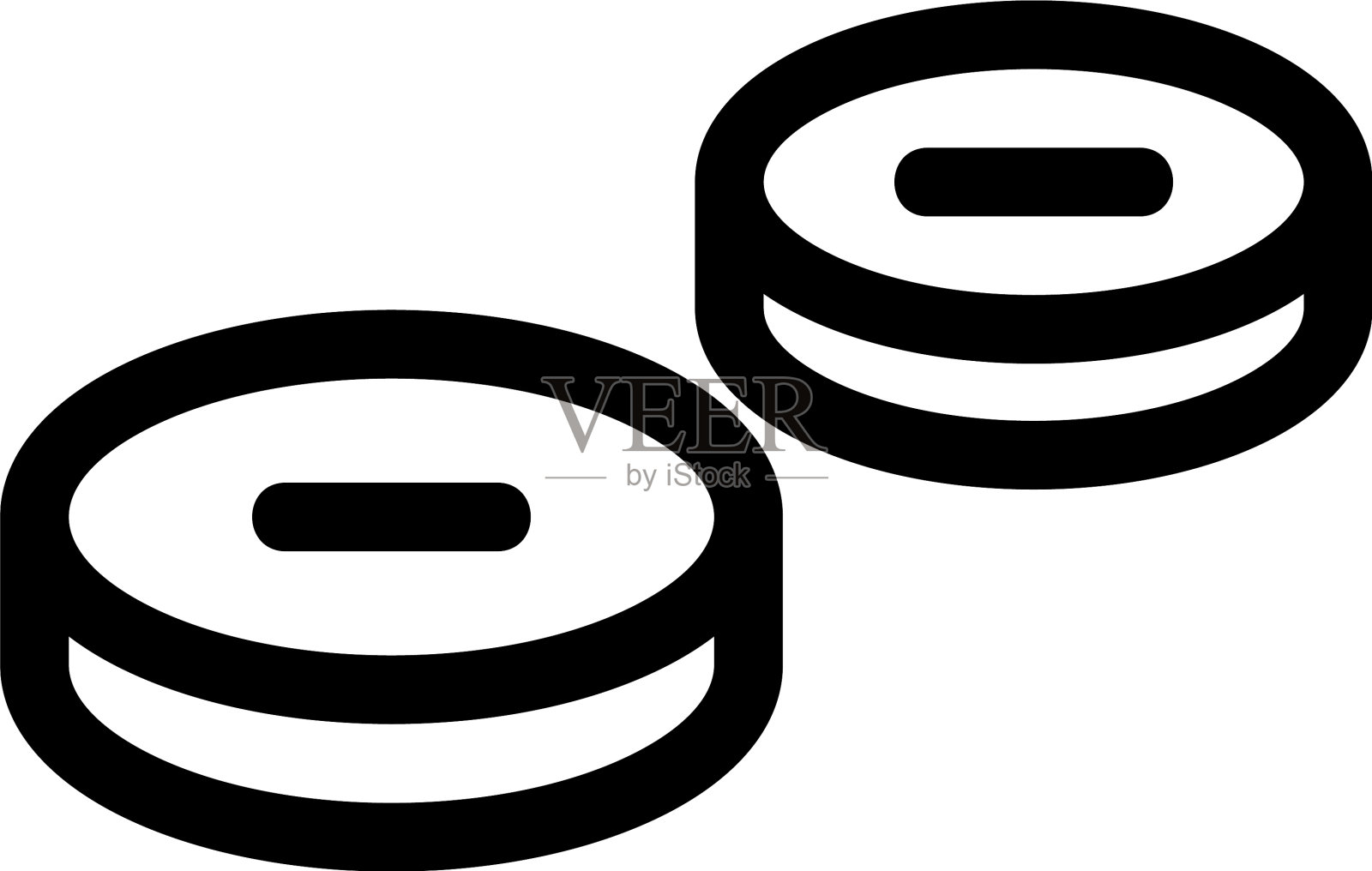 硬币图标或标志孤立标志符号插画图片素材