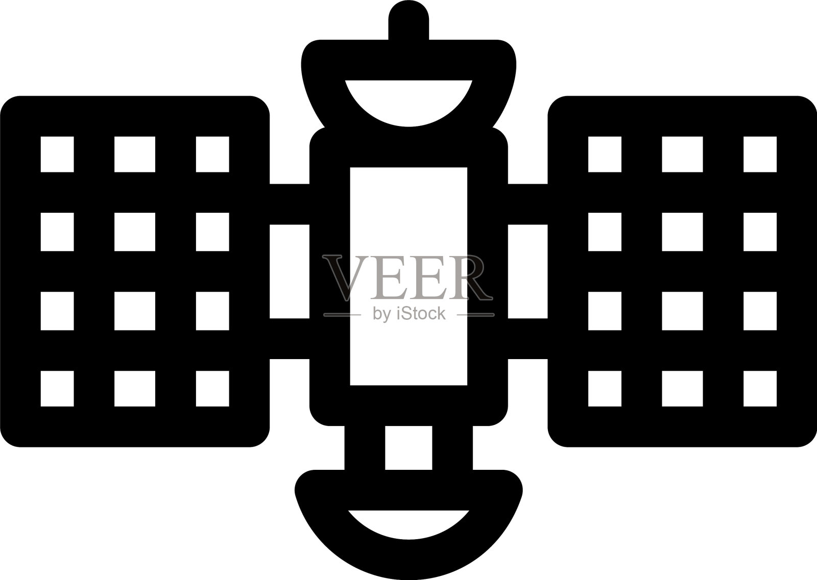 通信卫星图标或标志隔离插画图片素材