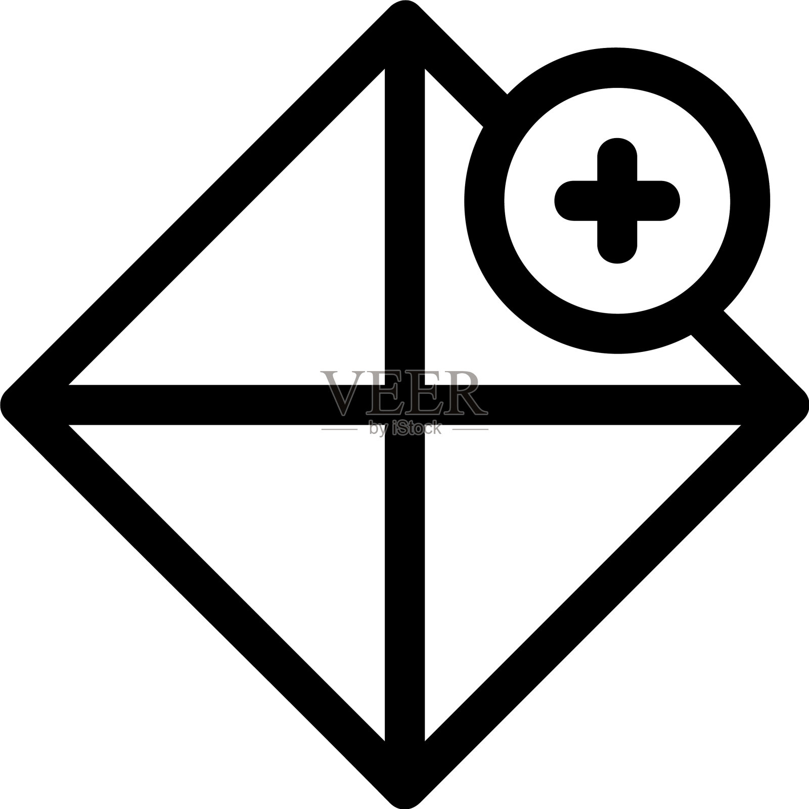 立方体图标或标志孤立符号符号插画图片素材