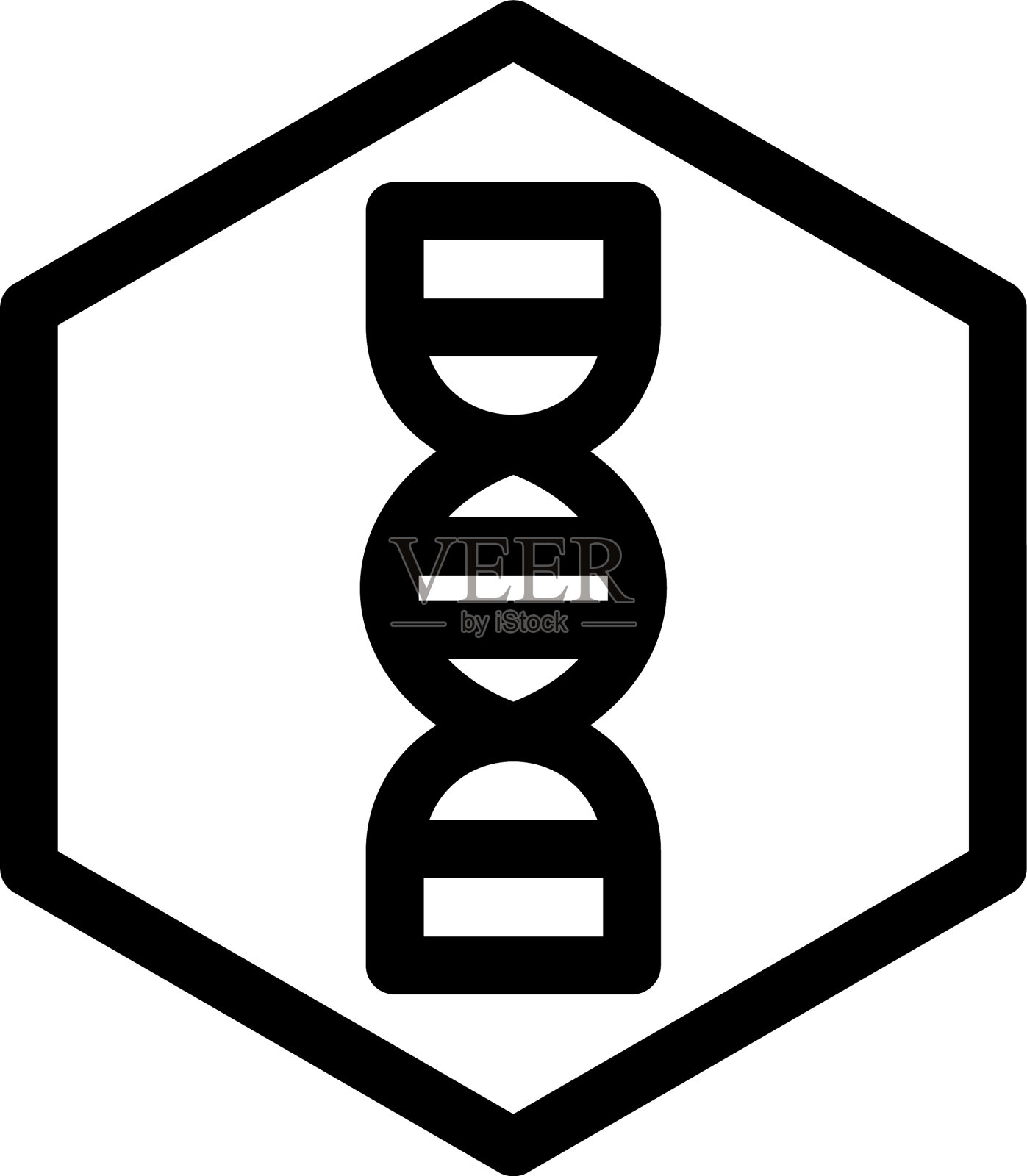 DNA螺旋标志或标志孤立标志符号插画图片素材