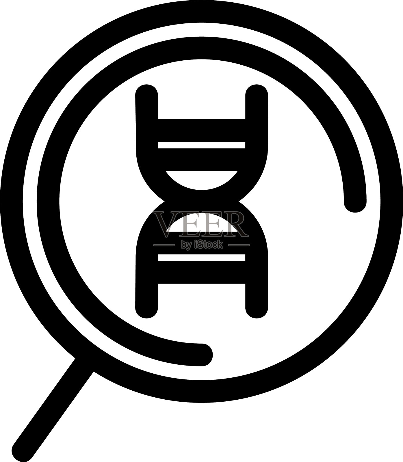 DNA螺旋标志或标志孤立标志符号插画图片素材