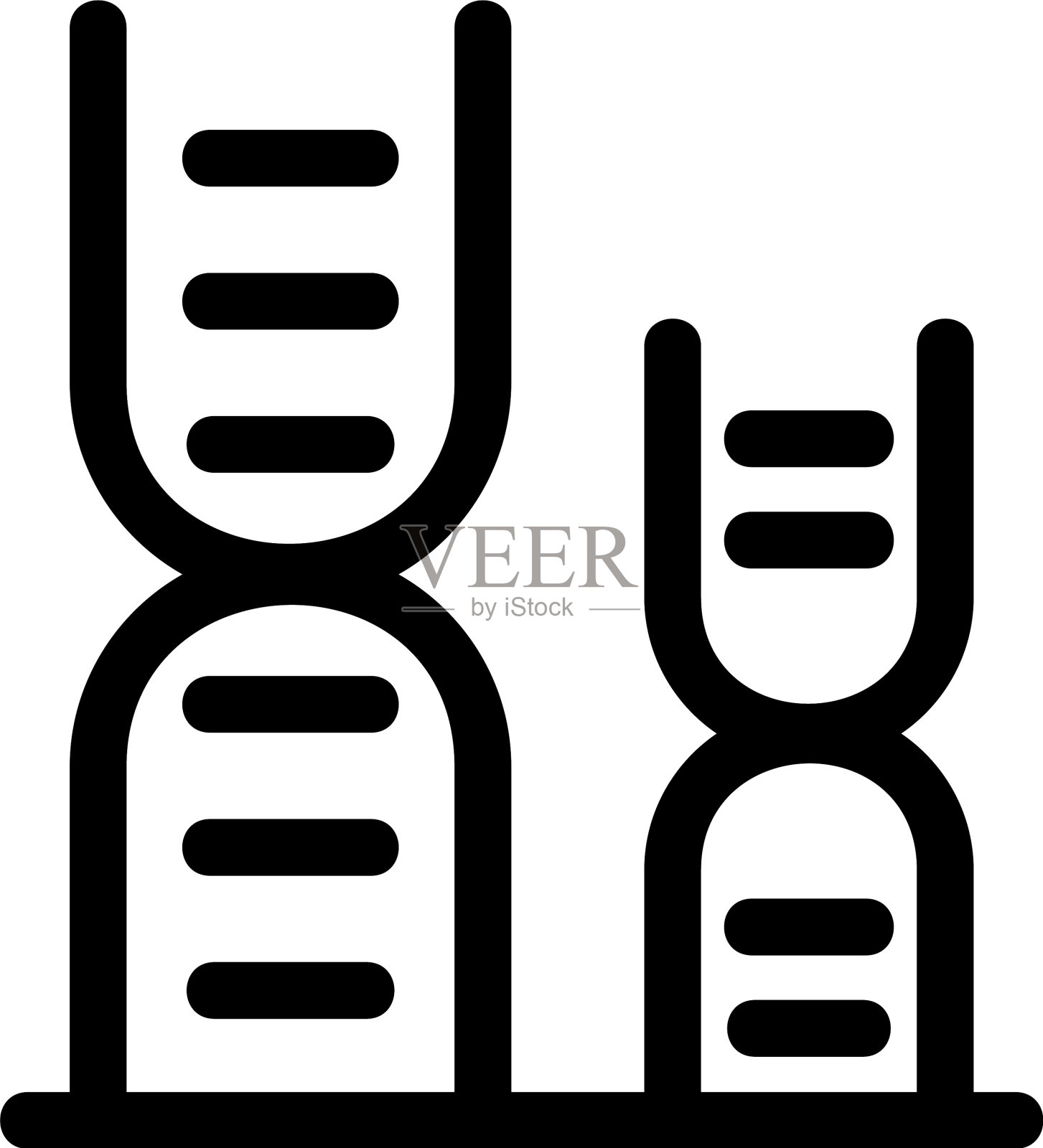 DNA螺旋标志或标志孤立标志符号插画图片素材