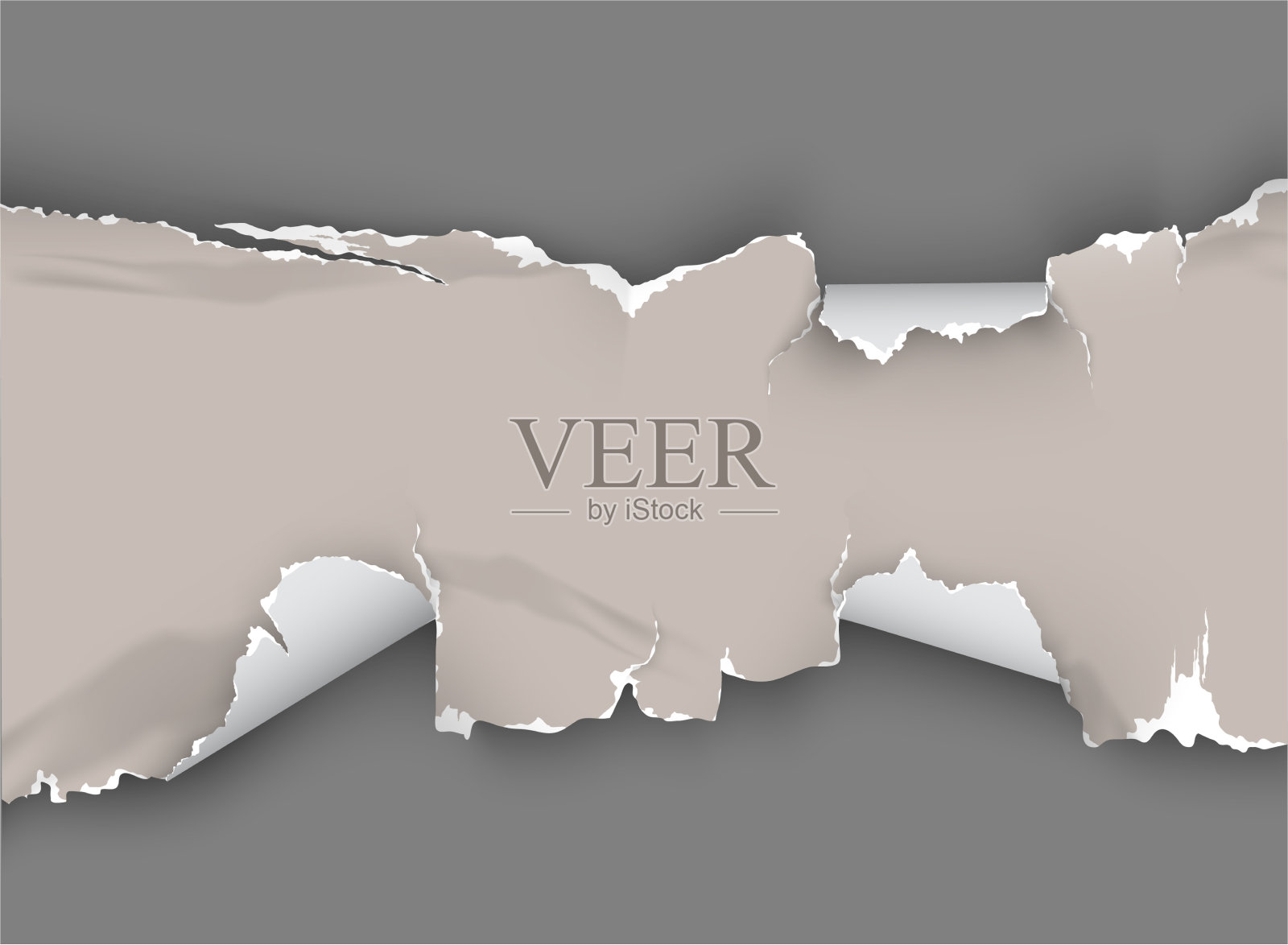 在背景纸上撕破的破洞插画图片素材