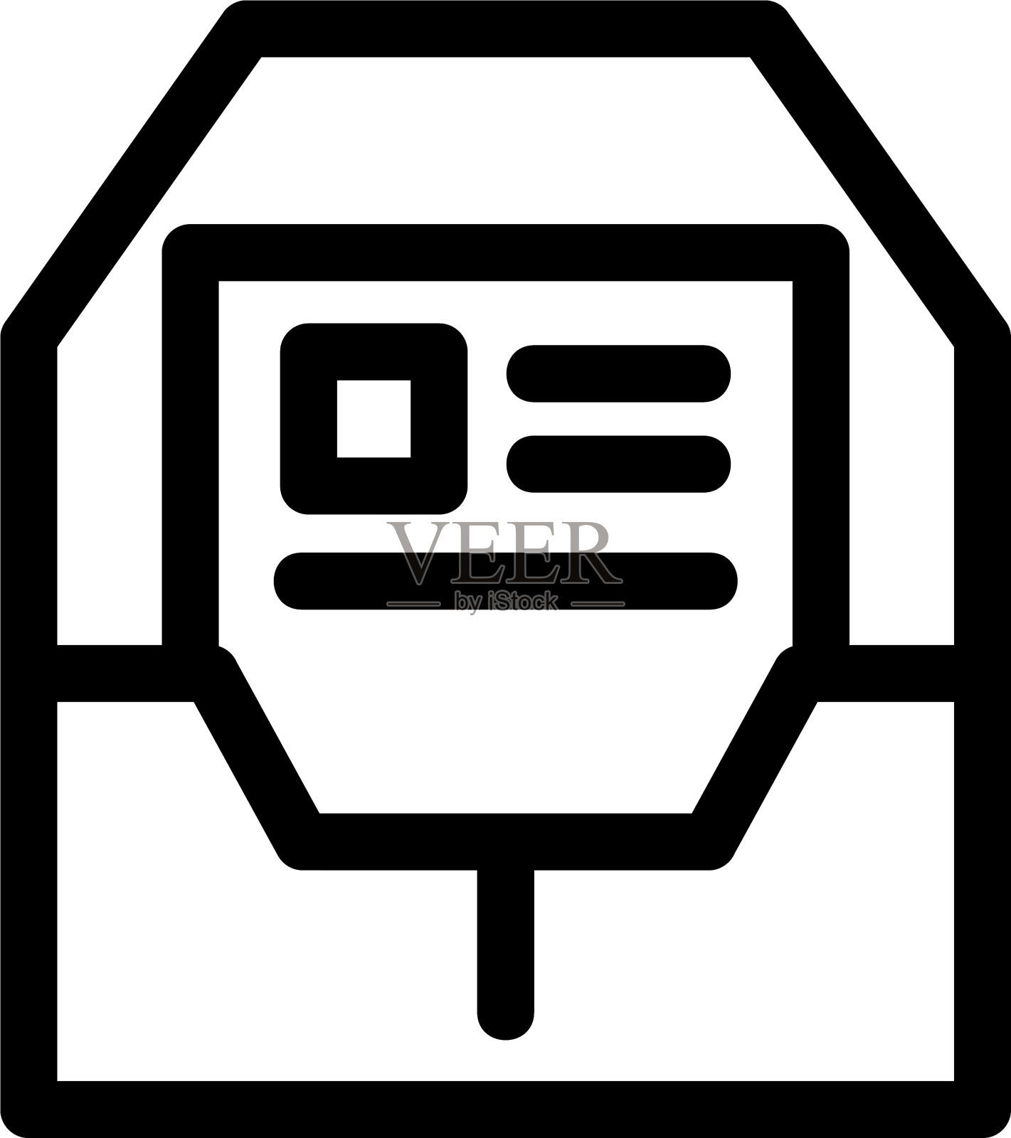 信封打开图标或标志孤立标志符号图标素材