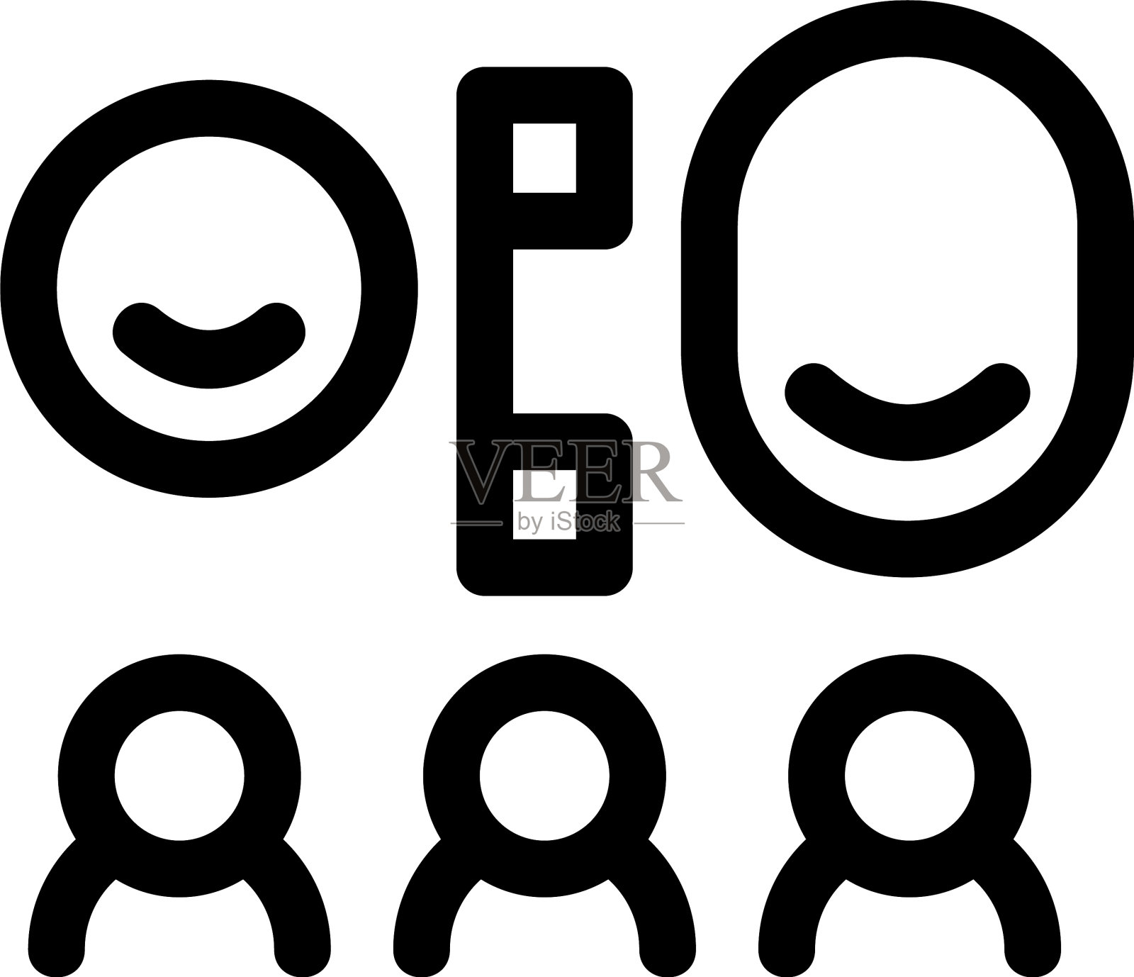 群组电话图标或标志孤立标志符号图标素材