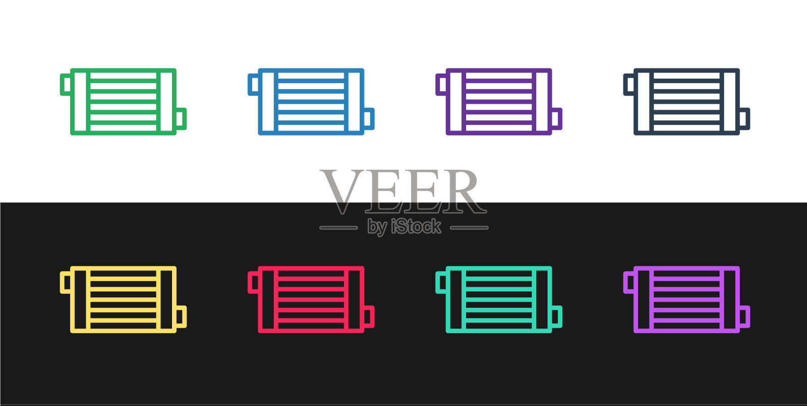 设定线汽车散热器冷却系统图标隔离图标素材