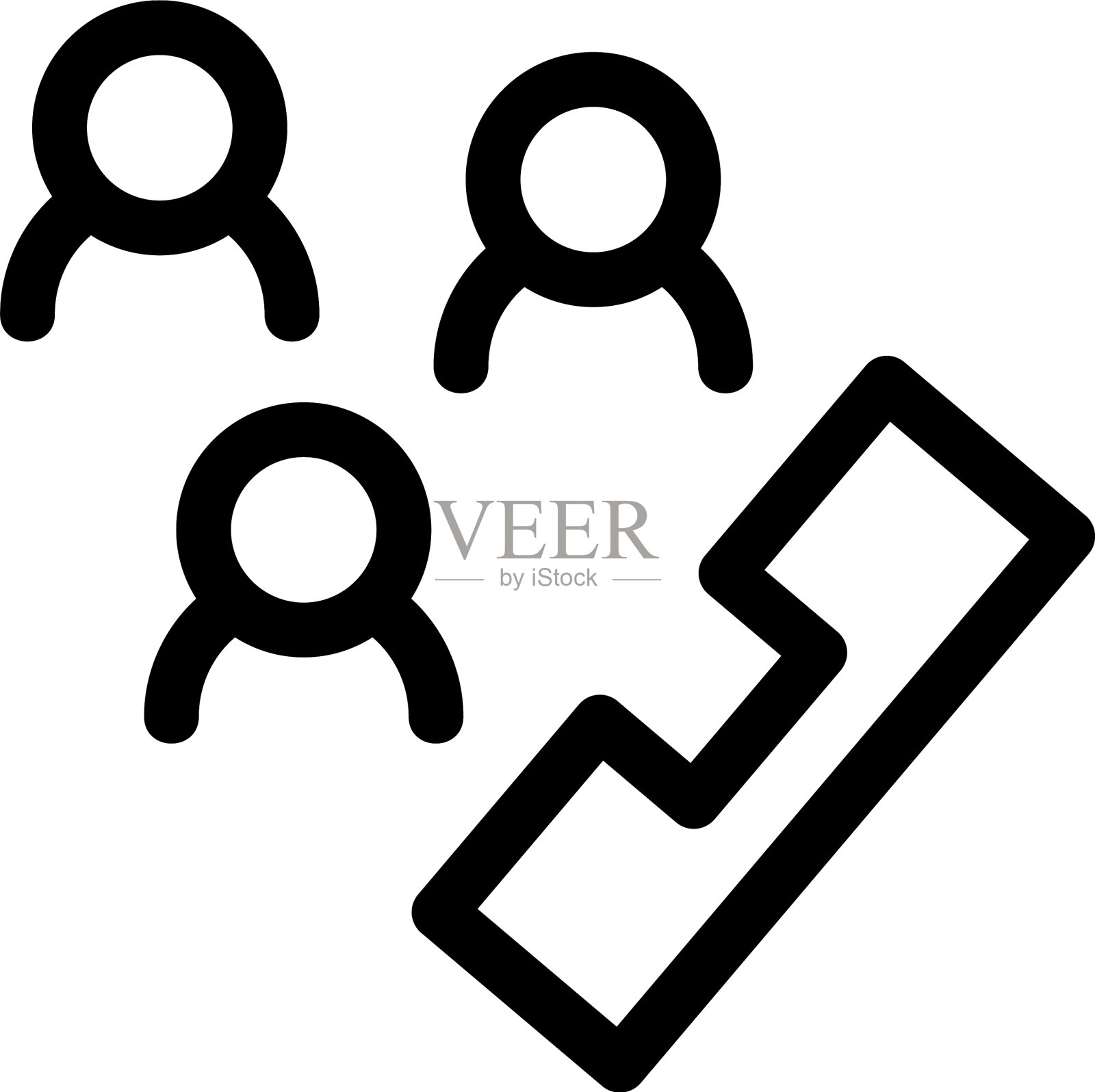 群组电话图标或标志孤立标志符号图标素材