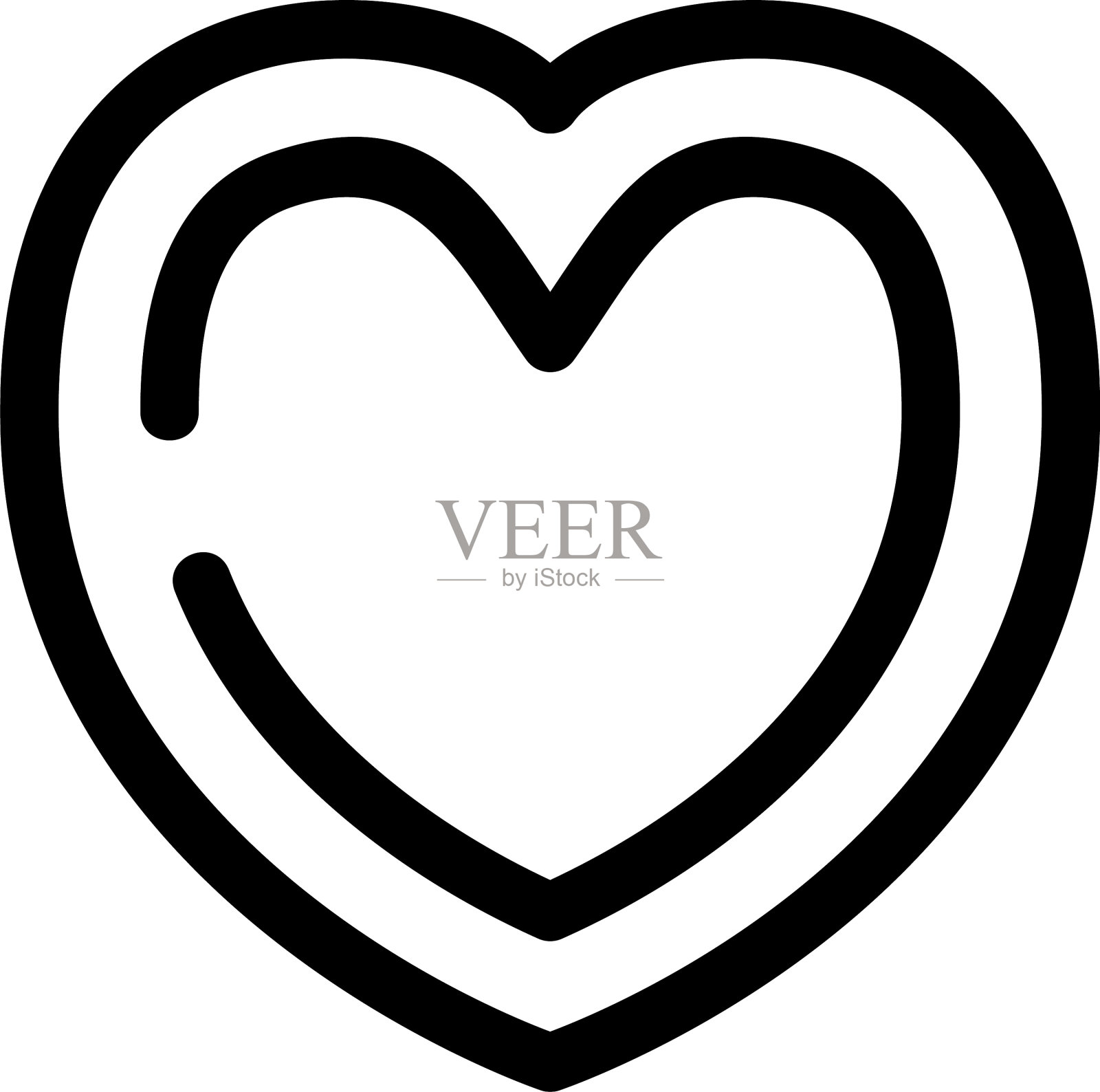 心形标志或孤立标志符号插画图片素材