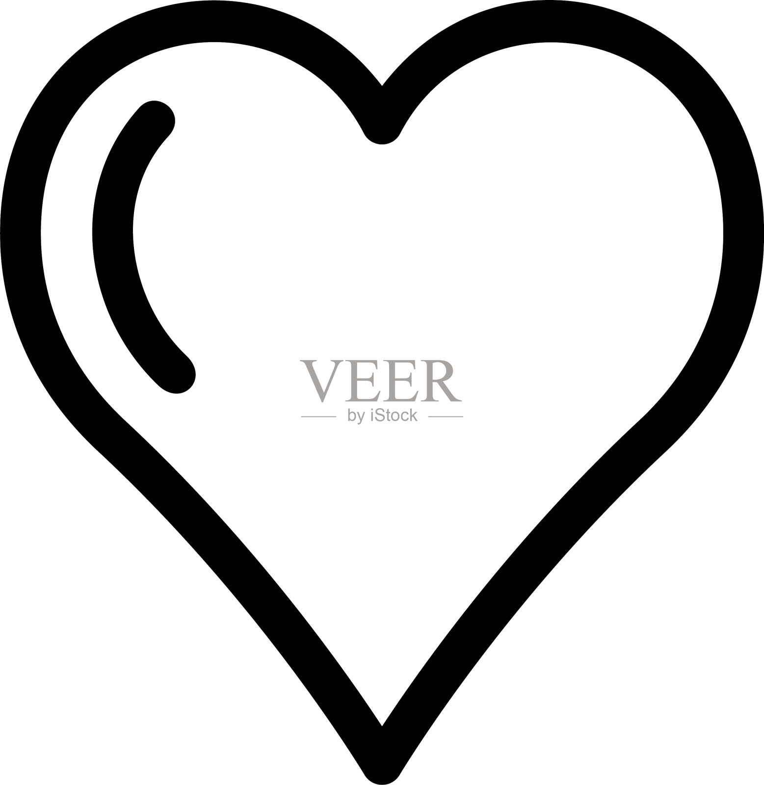 心形标志或孤立标志符号插画图片素材